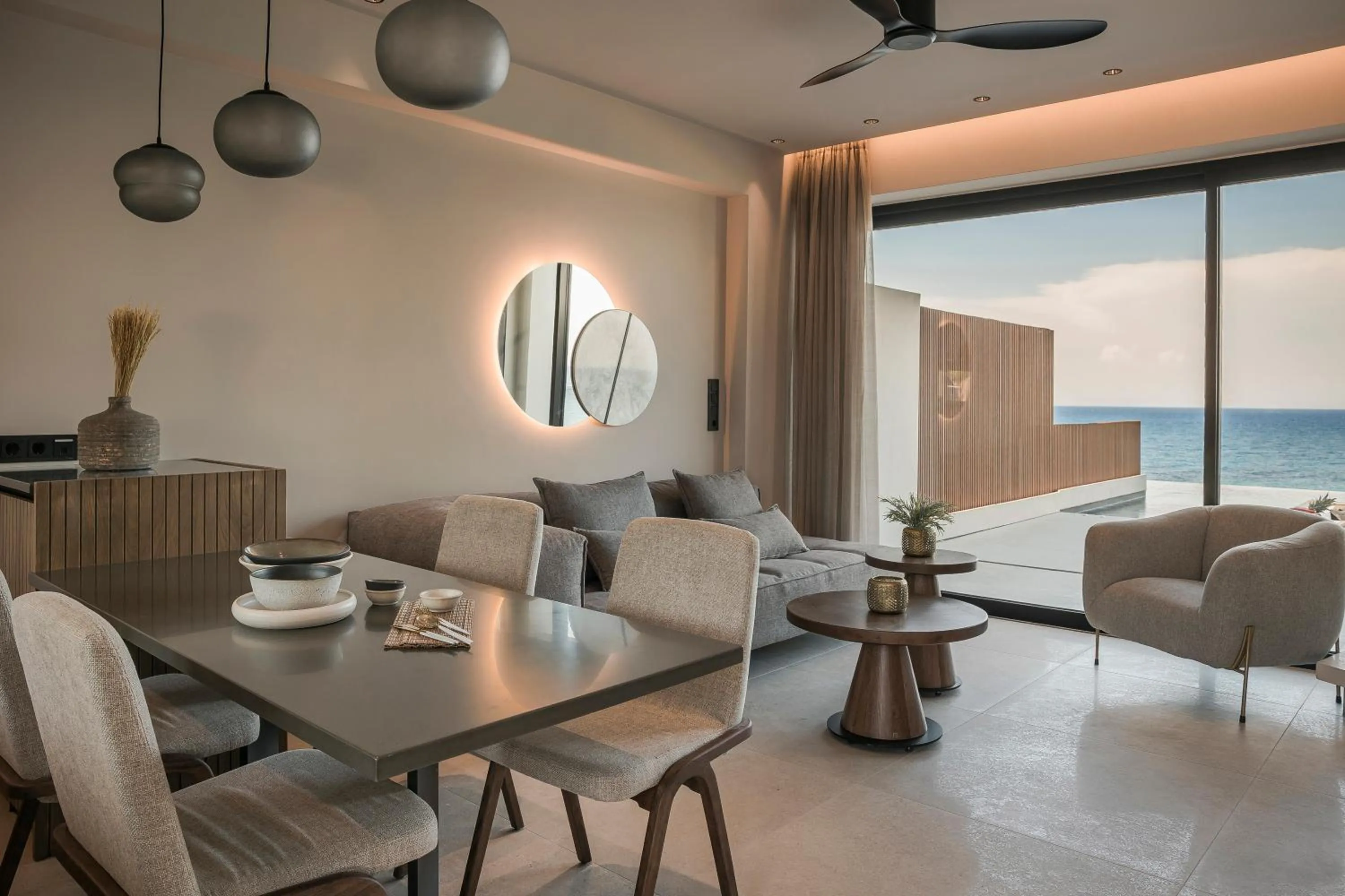 Living room in SEA ZANTE Luxury Beachfront Retreat