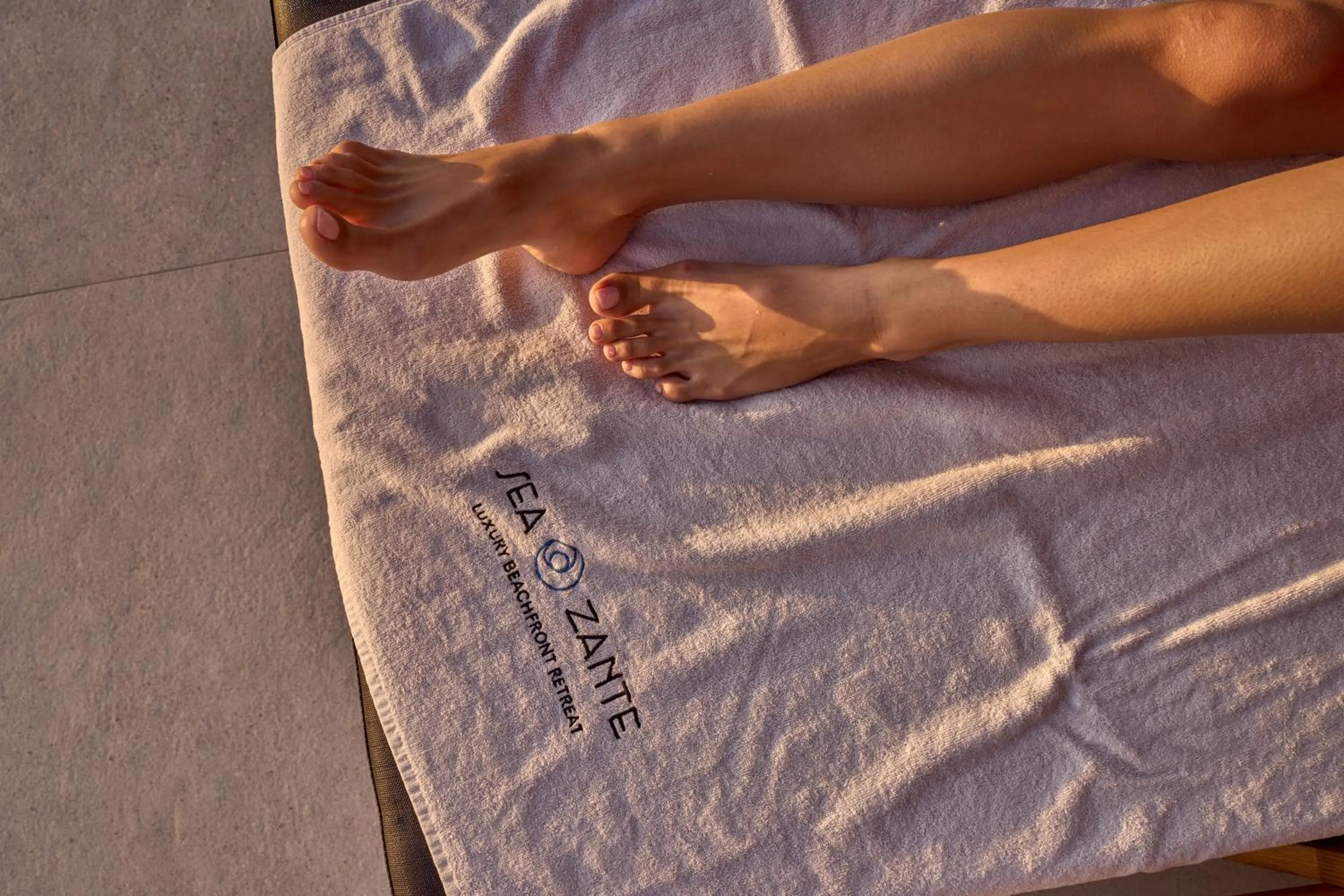 sunbed in SEA ZANTE Luxury Beachfront Retreat