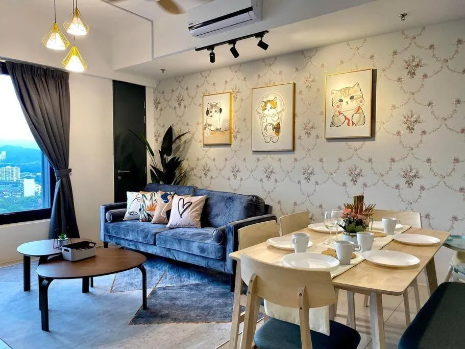 Living room in Tropicana 218 Macalister Sea & City View by stayCATion Homestay