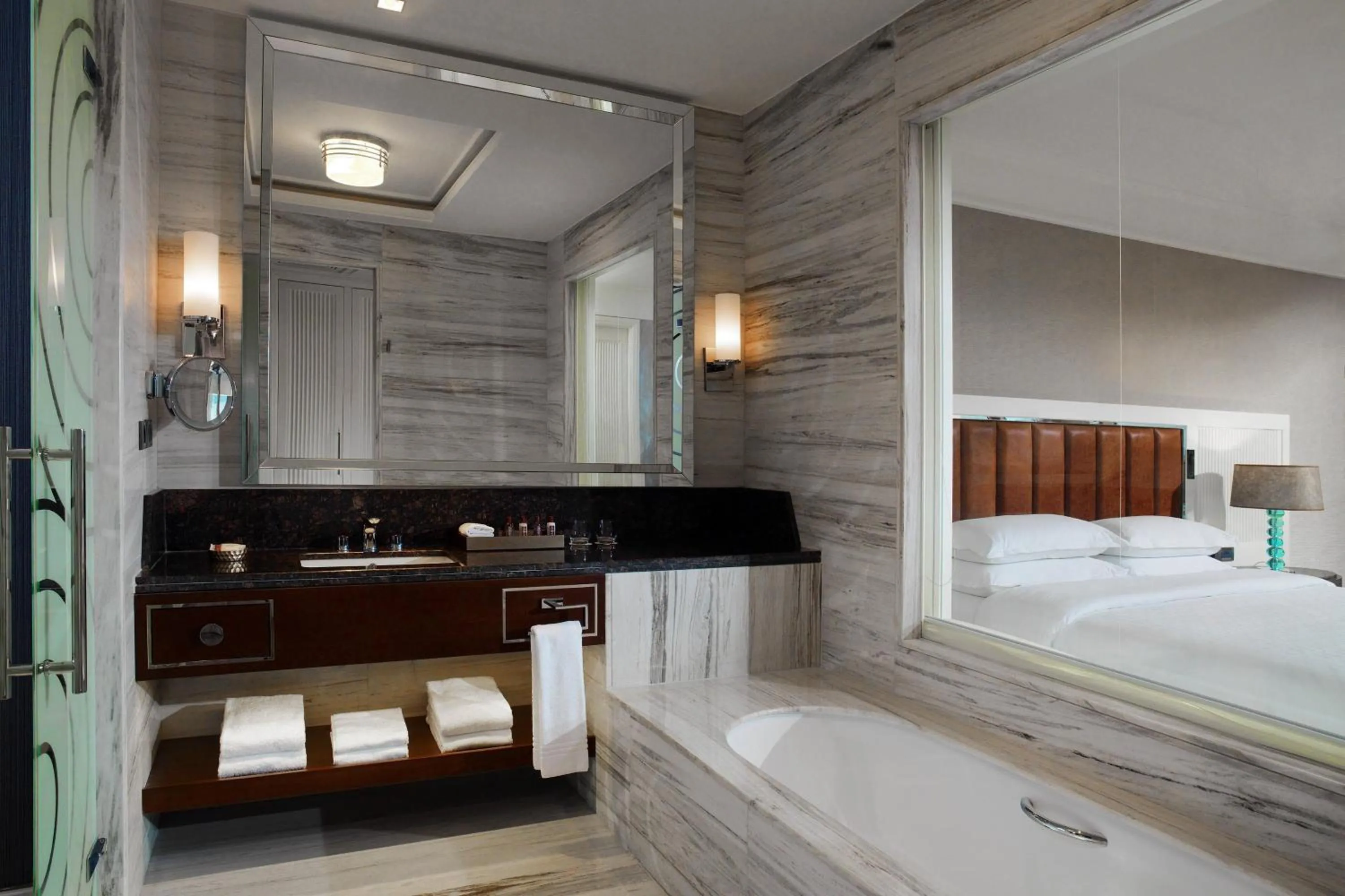 Bathroom, Bed in Sheraton Grand Adana