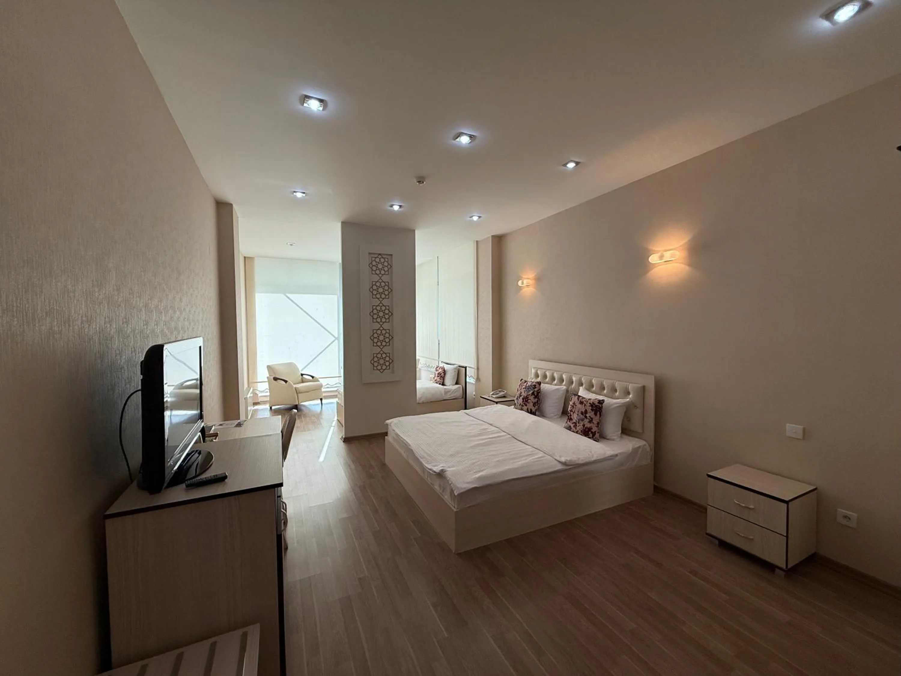 Bed in Chukhur Gabala Museum Hotel