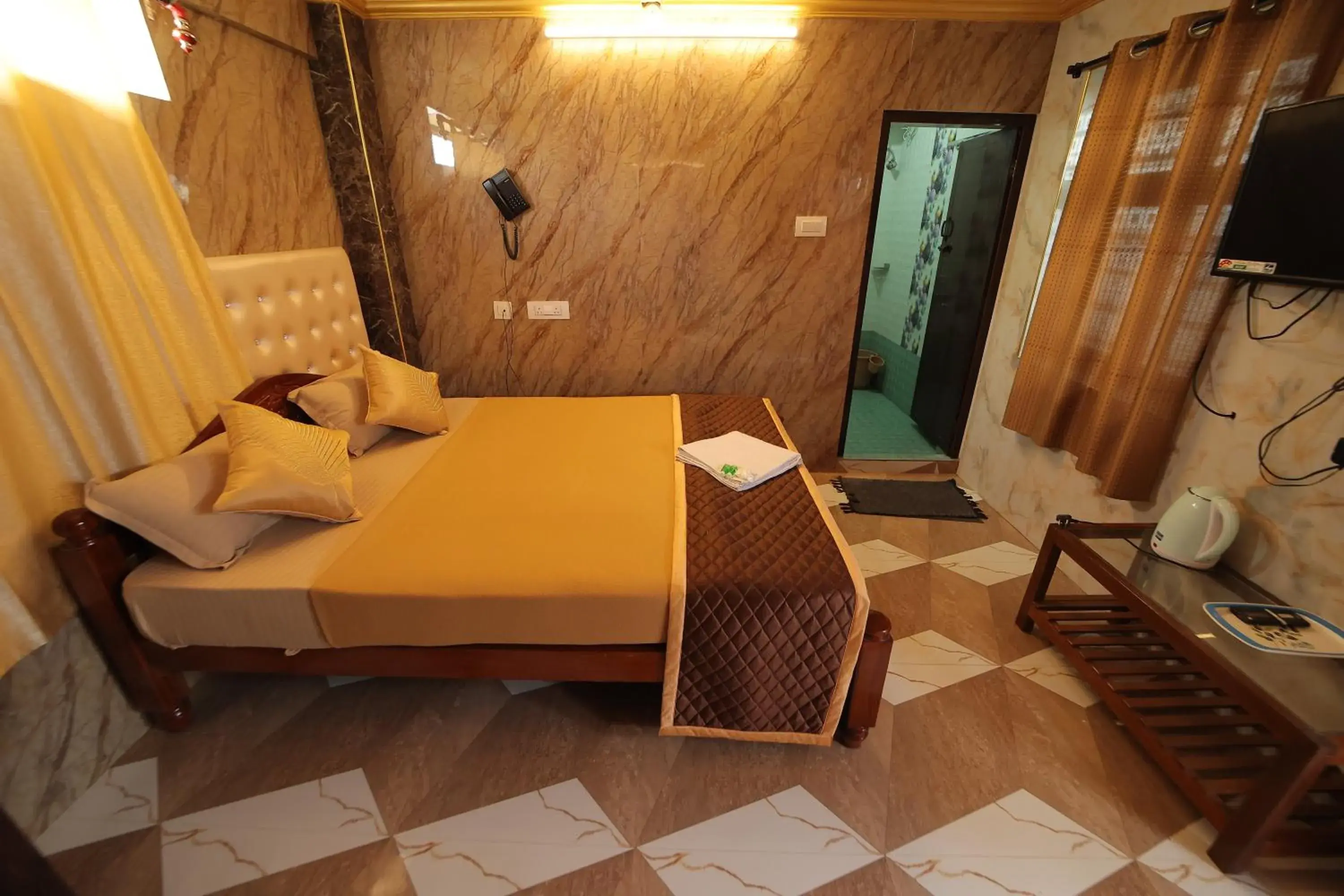 View (from property/room), Bed in French Breeze Residency View (from property/room), Bed in French Breeze Residency