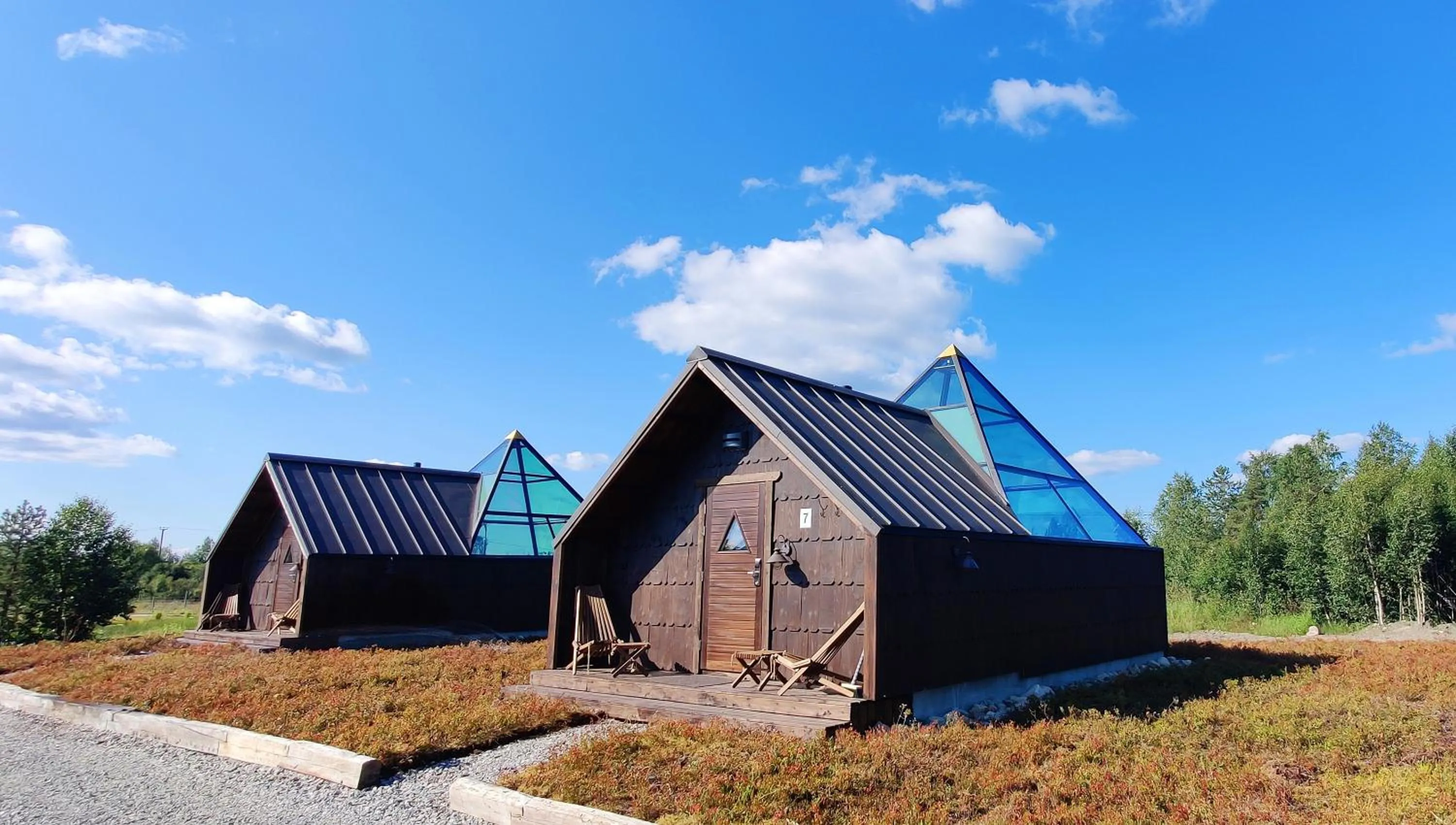 Summer in Aurora Pyramid Glass Igloos