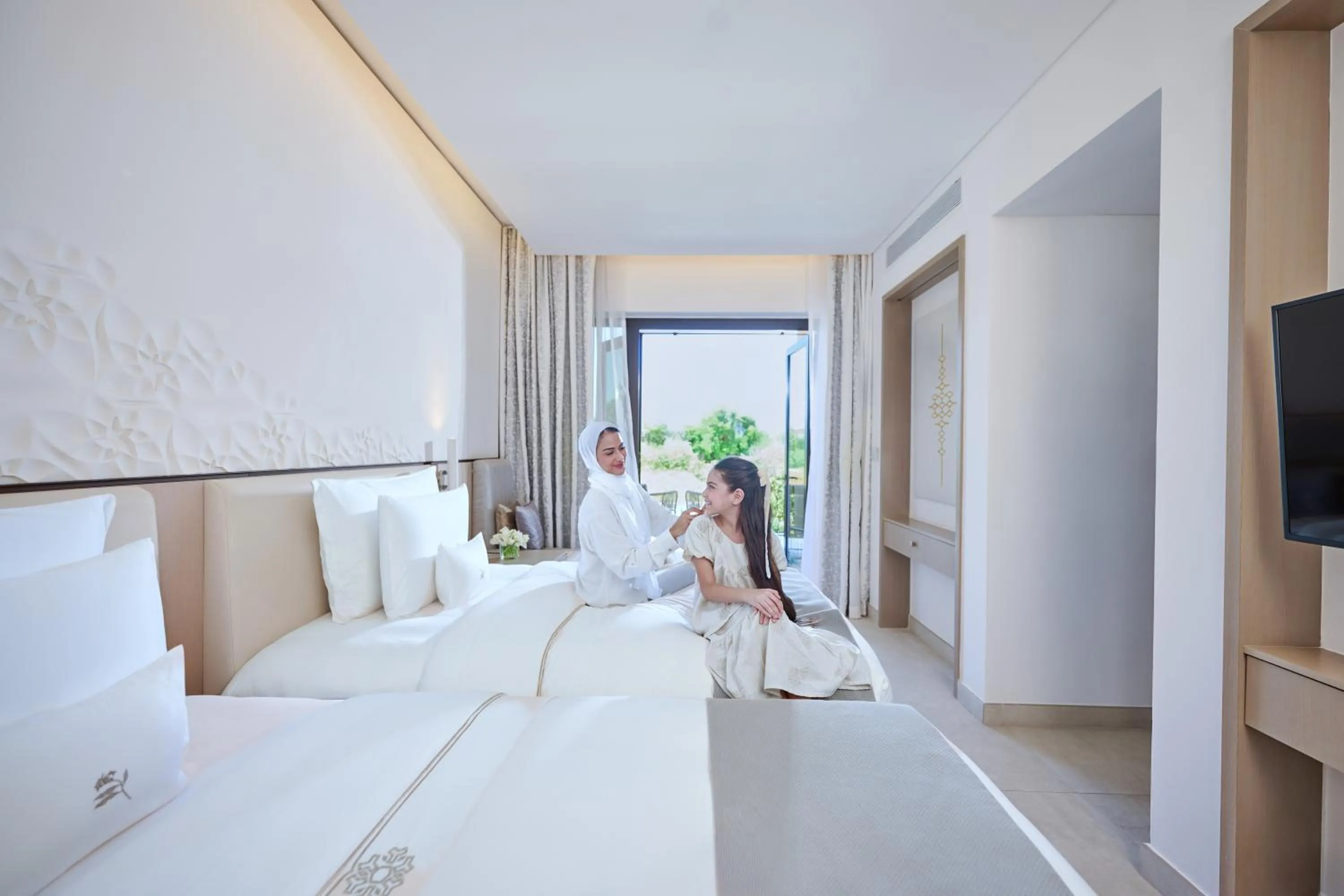 Patio, Bed in Zulal Wellness Resort by Chiva-Som