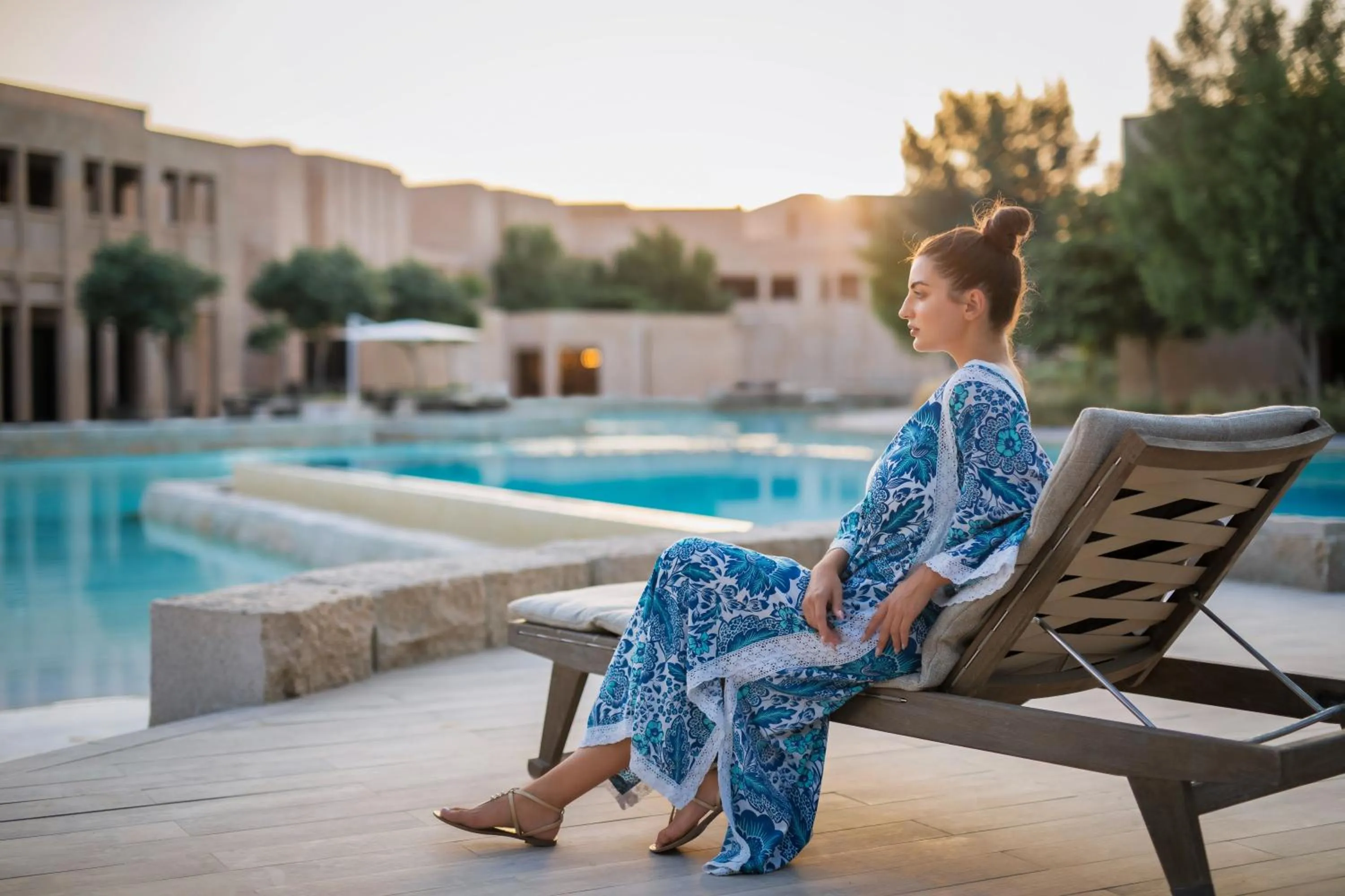 Pool view in Zulal Wellness Resort by Chiva-Som