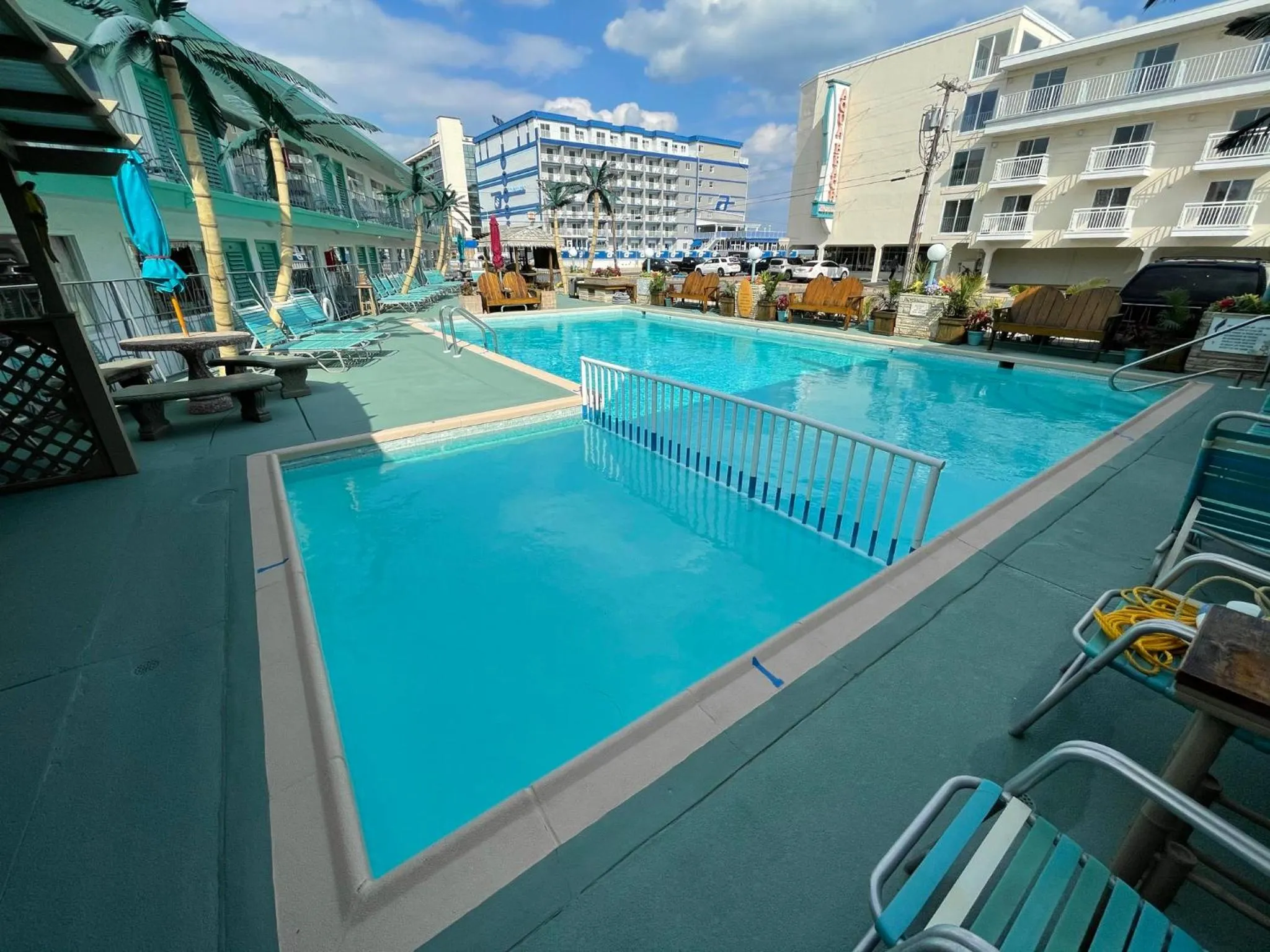 Pool view in Bel Air Motel Wildwood Crest Beach