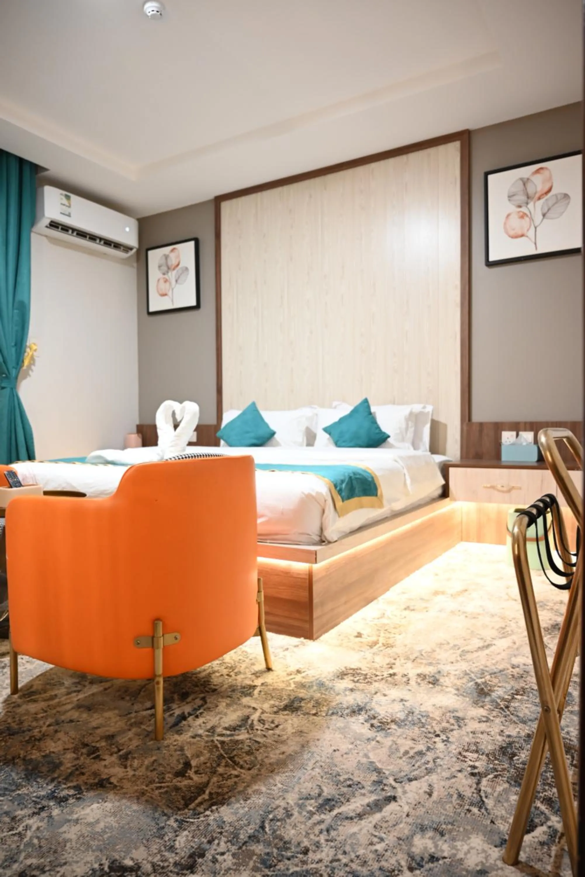 Bed in Relax Palace Hotel Apartments