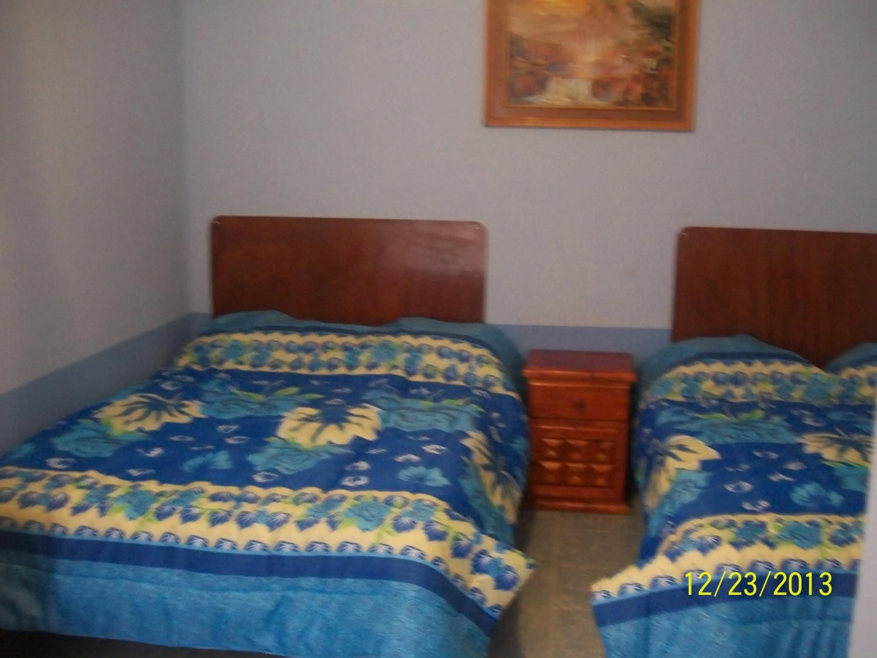 Bed in Hostal Eclipse Oaxaca