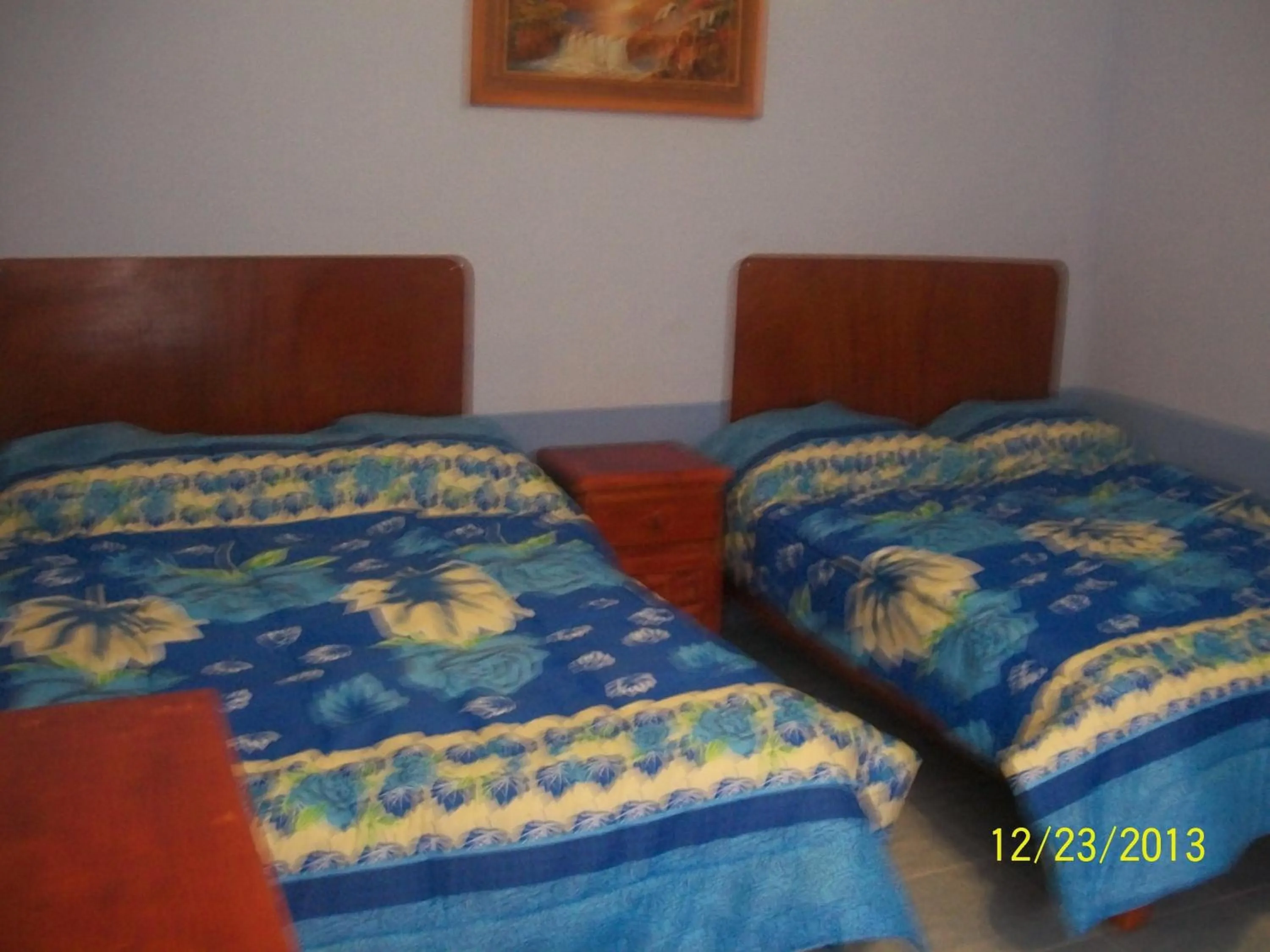 Bed in Hostal Eclipse Oaxaca