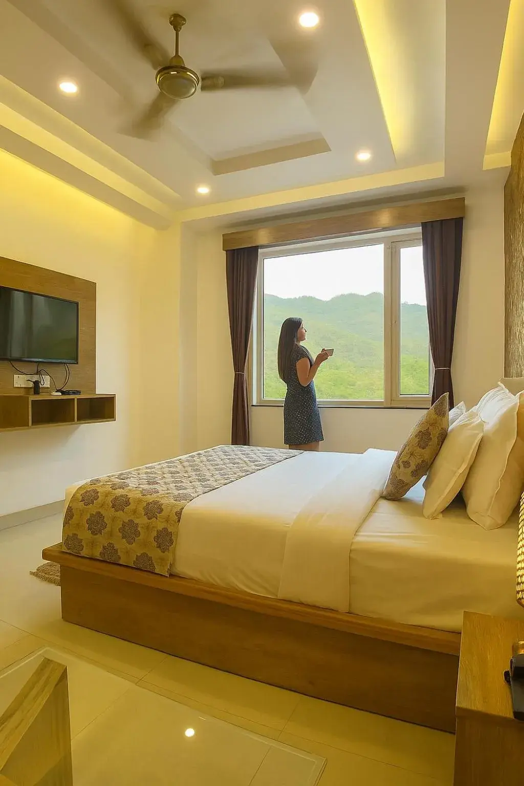 View (from property/room), Bed in Arogyadham Wellness Retreat View (from property/room), Bed in Arogyadham Wellness Retreat