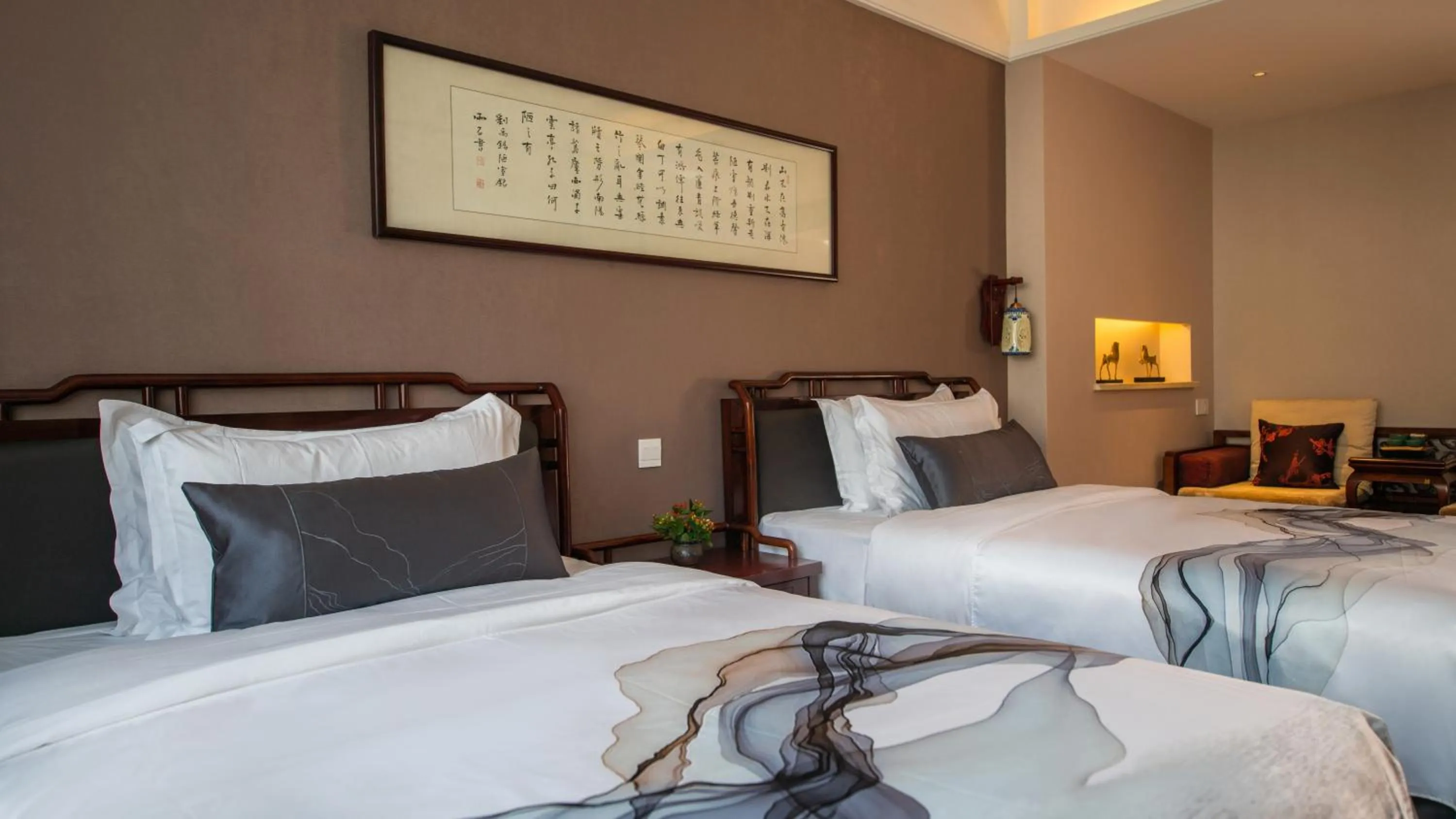 Bed in Huama SSAW Hotel Lijiang