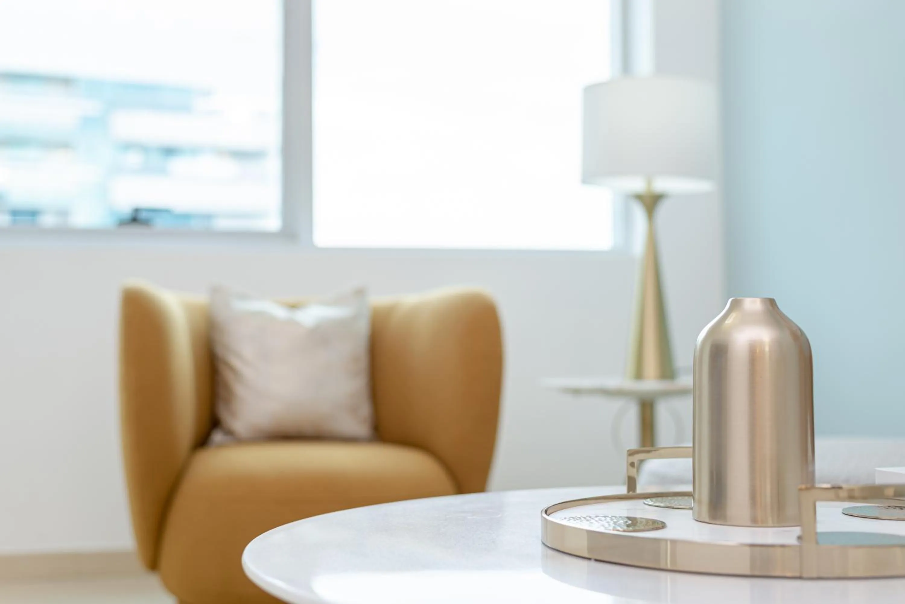 Living room in Marco Polo - Find your calm escape in Dubai Marina