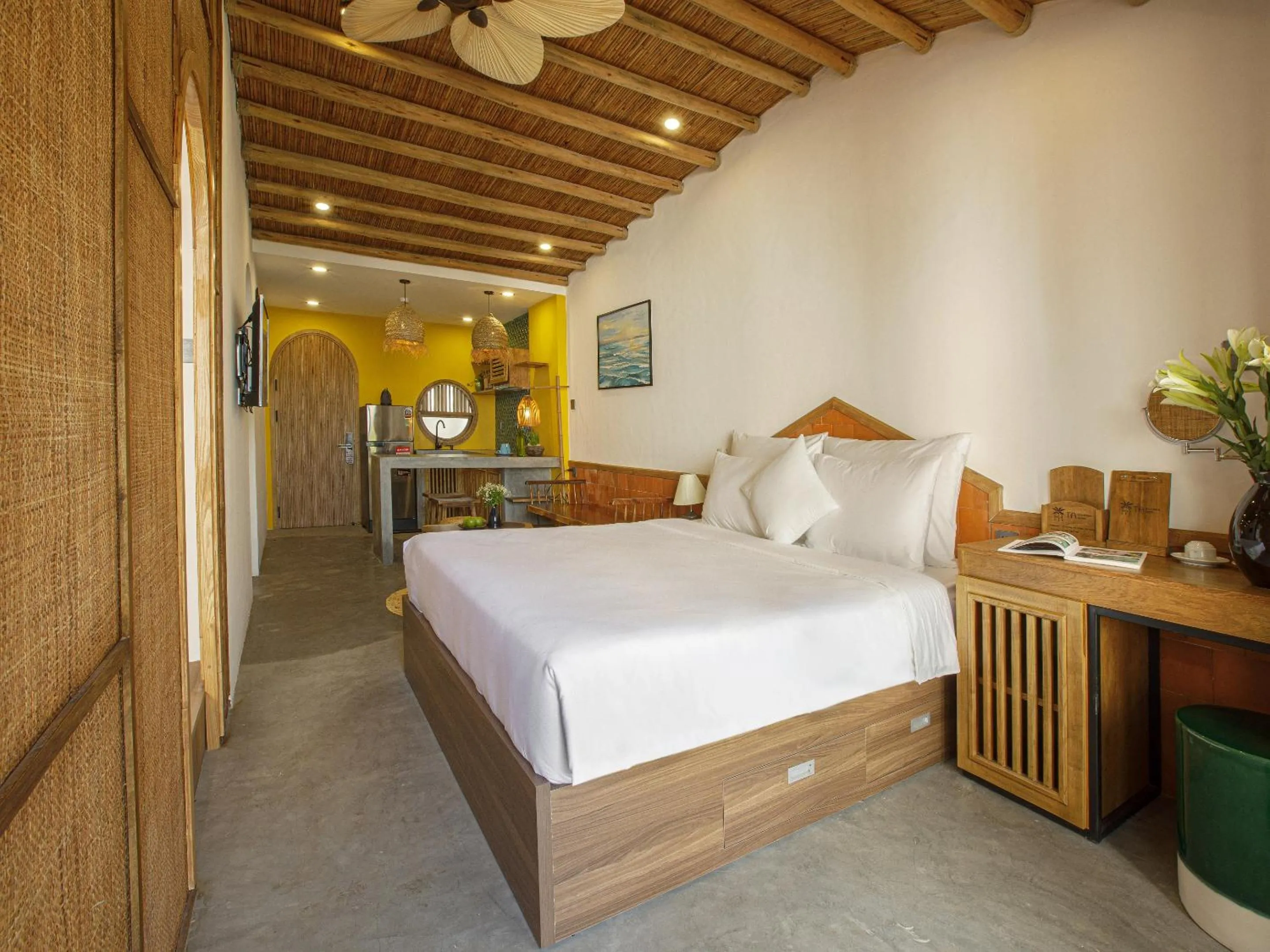 Bed in TA Danang Boutique Hotel