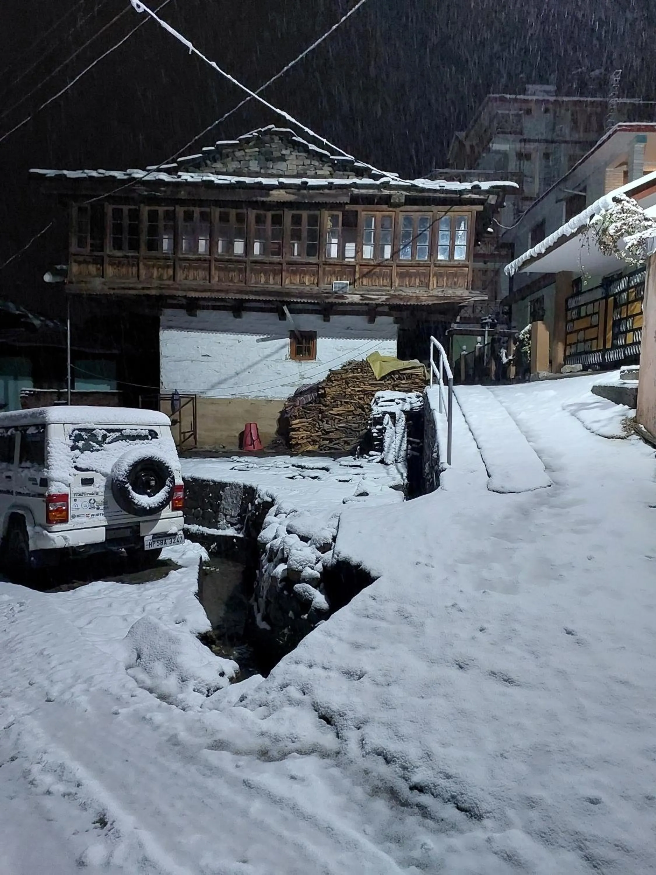 Natural landscape in indian backpackers hostel