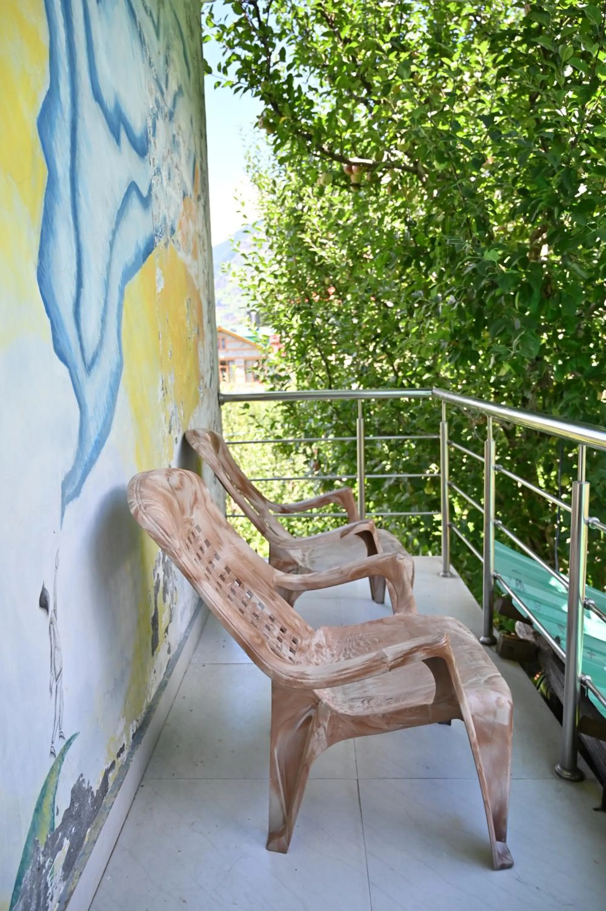 Balcony/Terrace in indian backpackers hostel