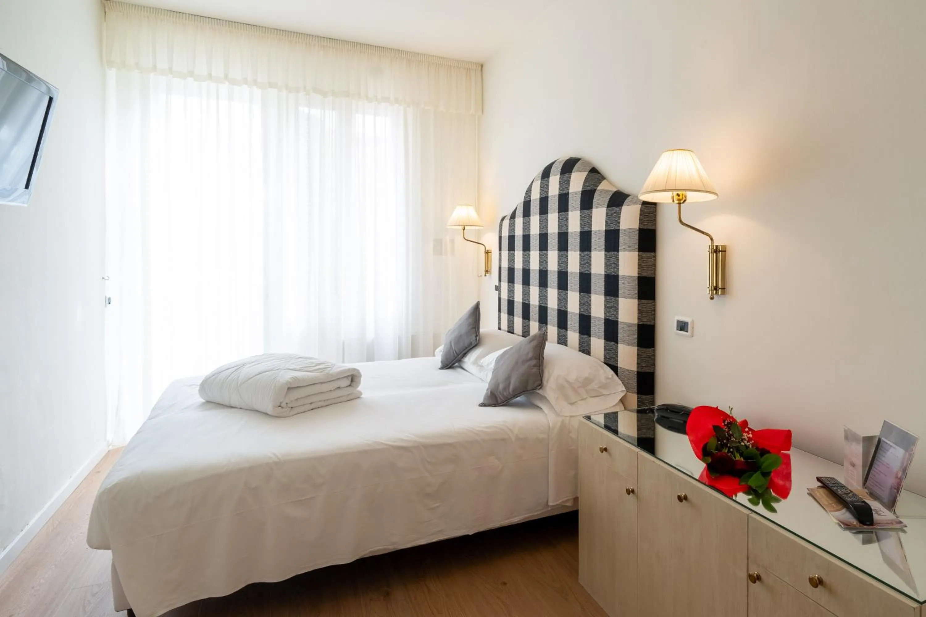 Bed in Hotel Manzoni Wellness&Spa