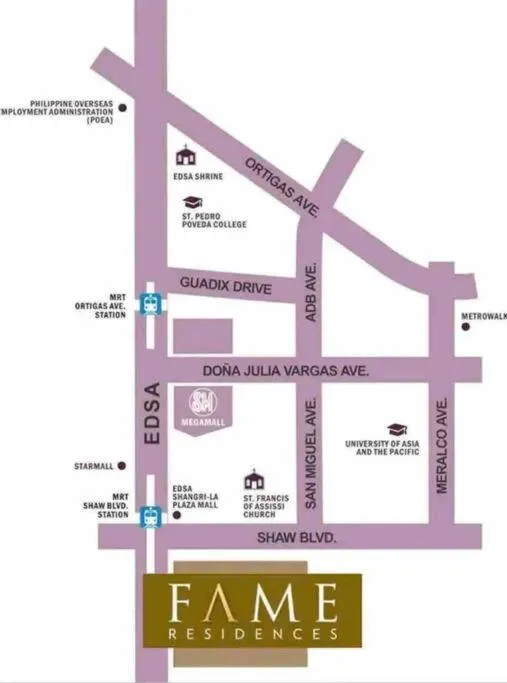1BR Suite near Megamall, Boni & Shaw MRT Station