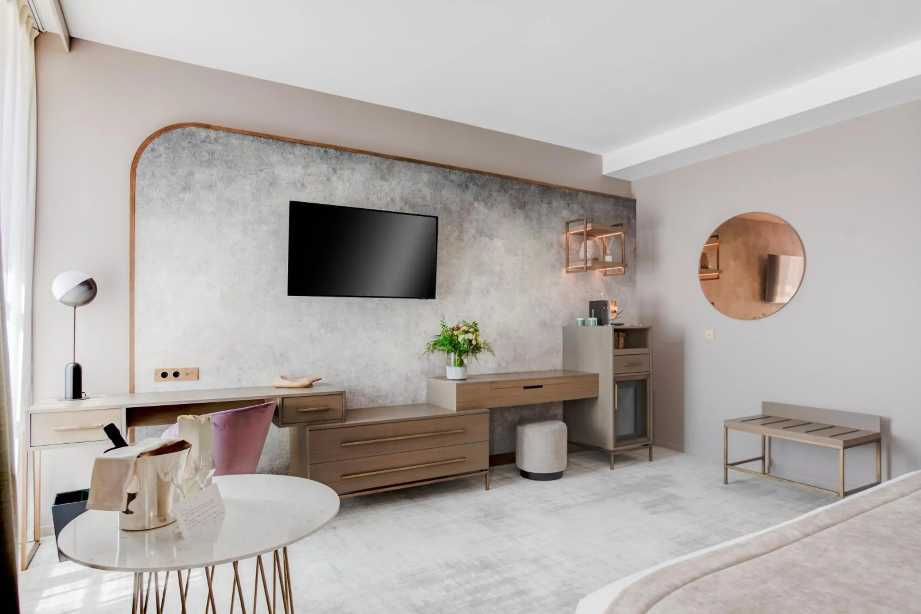 Communal lounge/ TV room, Bed in Fleur de Loire Communal lounge/ TV room, Bed in Fleur de Loire