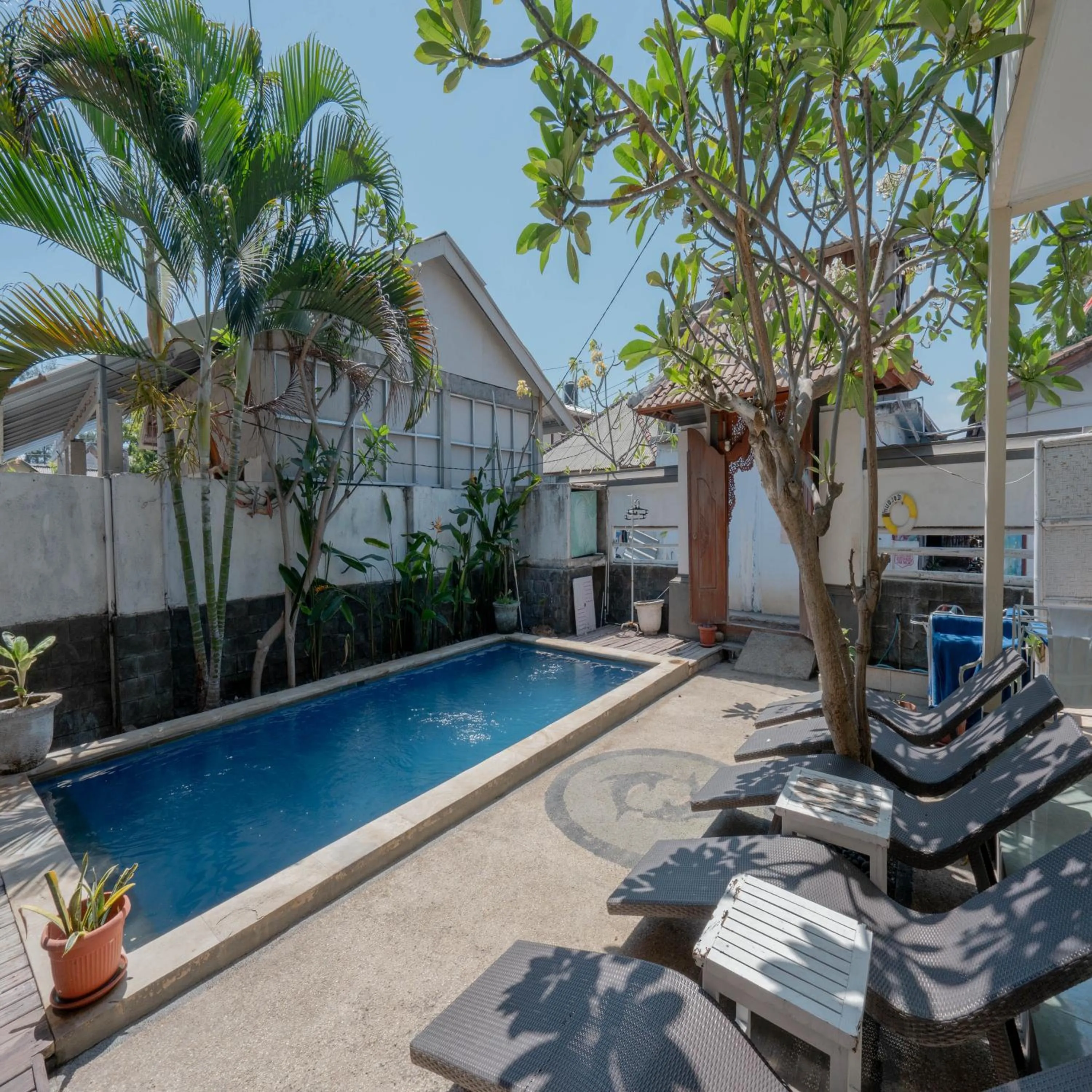 Swimming pool in Gili White Bamboo Resort