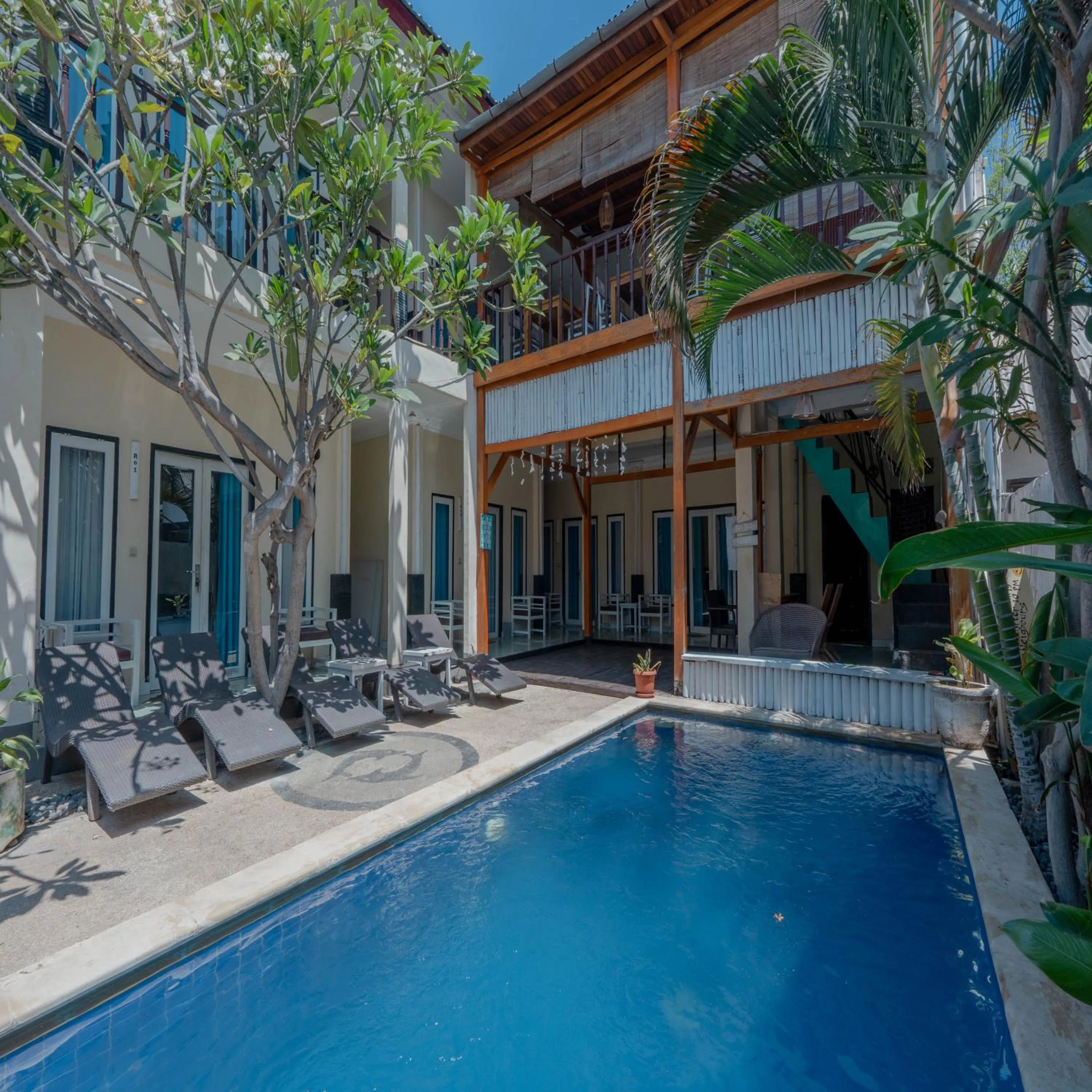 Swimming pool in Gili White Bamboo Resort