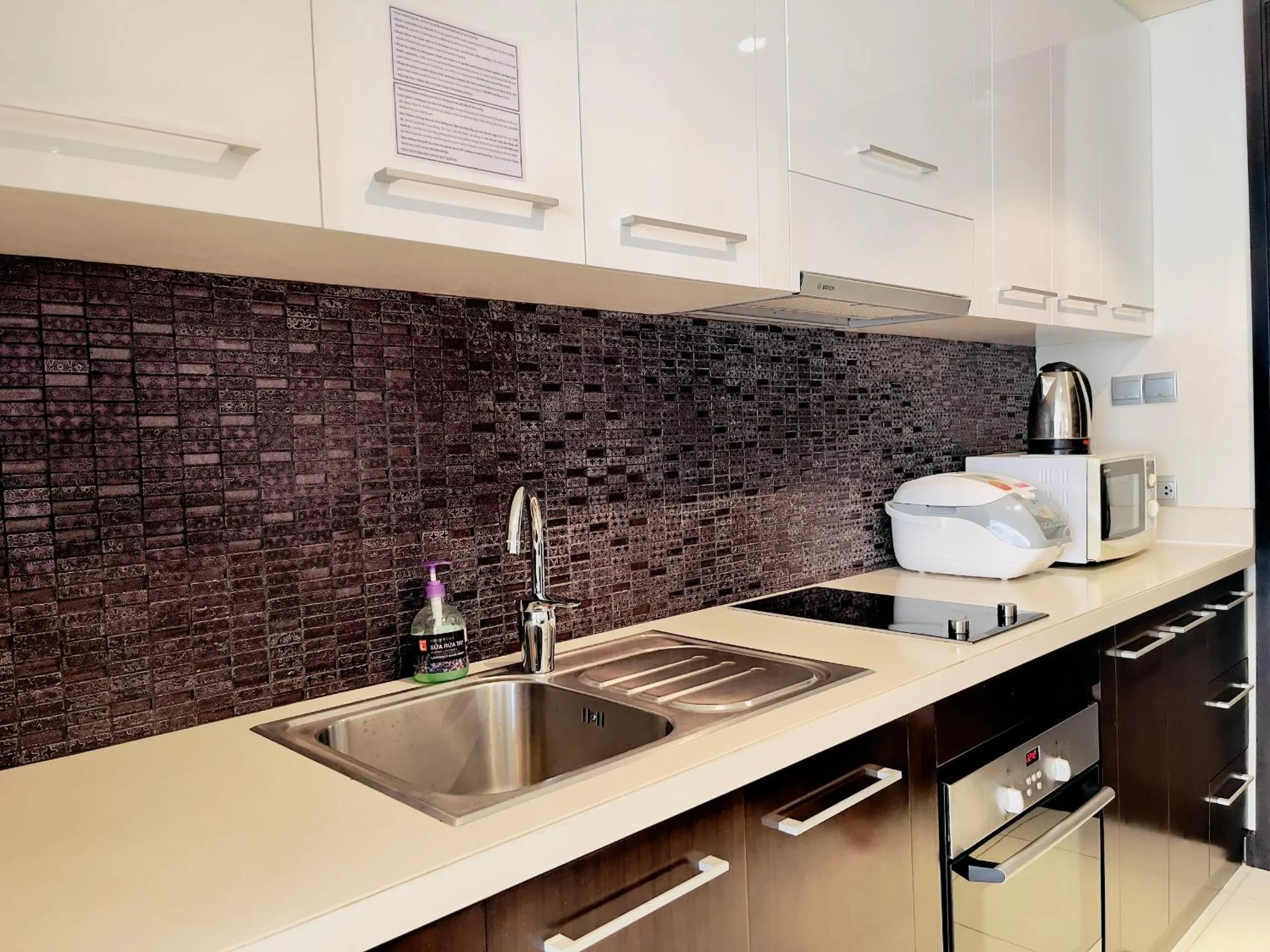 Kitchen or kitchenette in The Sea Luxury Nha Trang Apartment