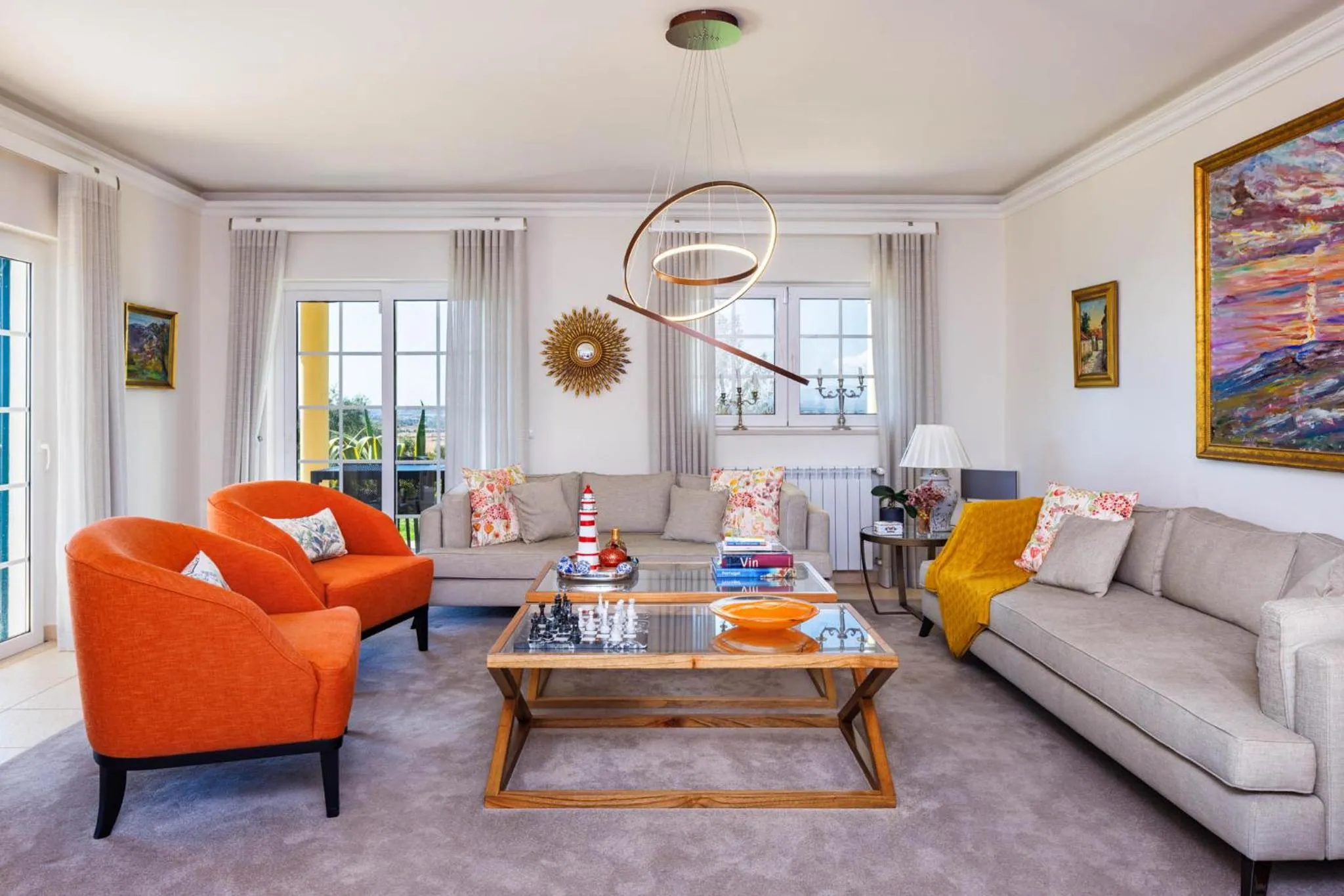 Living room in Villa Tranberg Suites