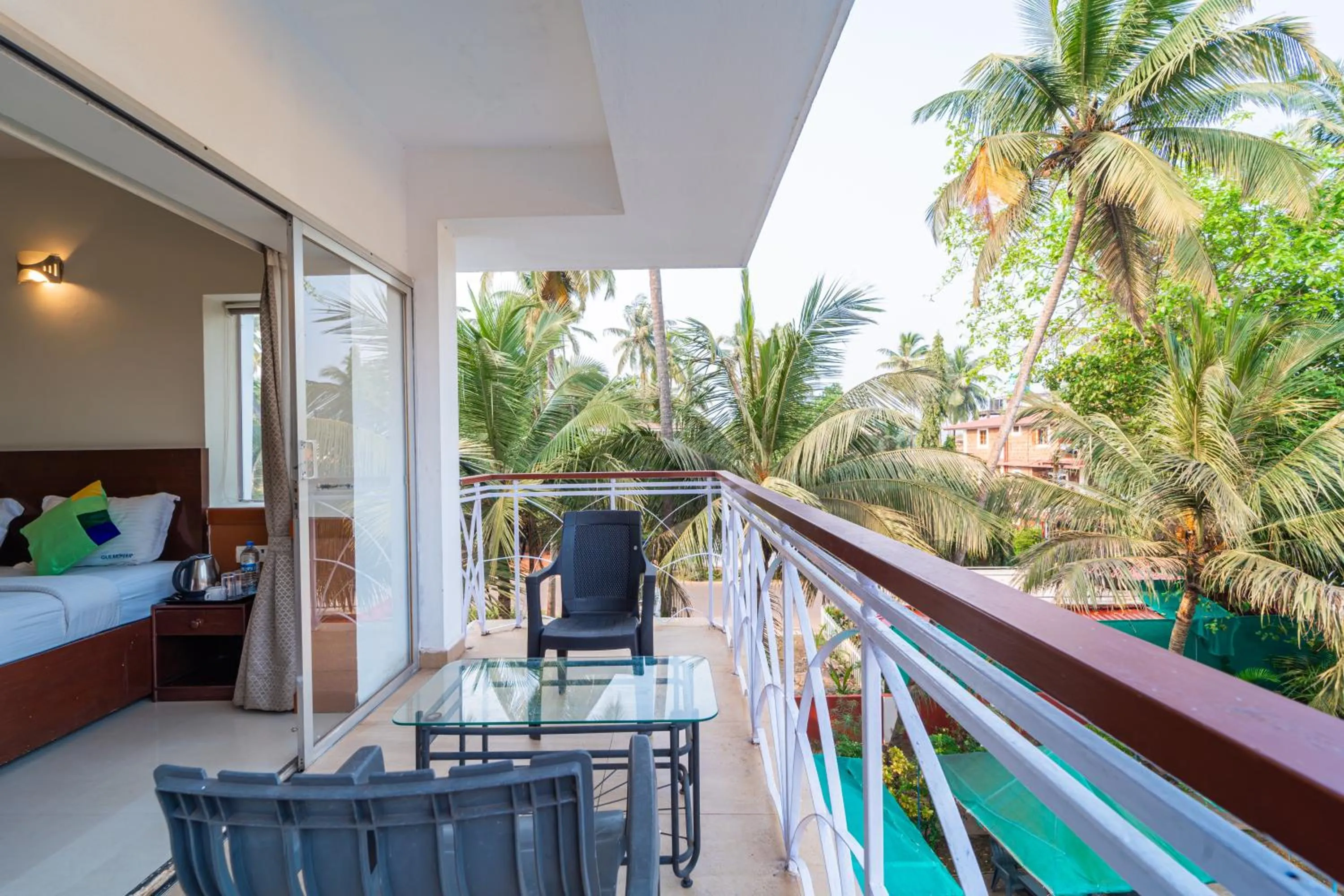Balcony/Terrace in Treebo Gulmohar Beach Resort with Pool