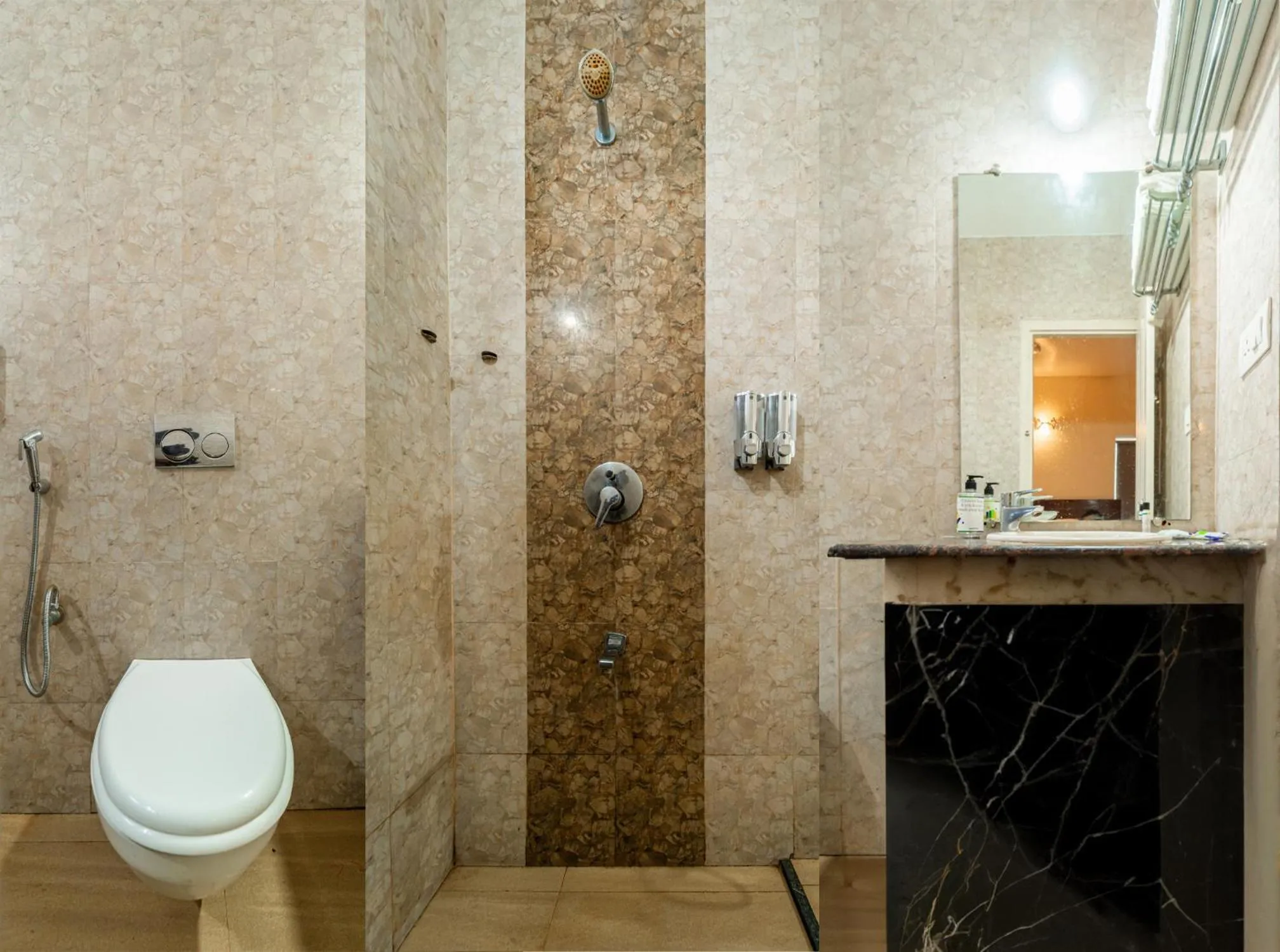 Bathroom in Treebo Gulmohar Beach Resort with Pool