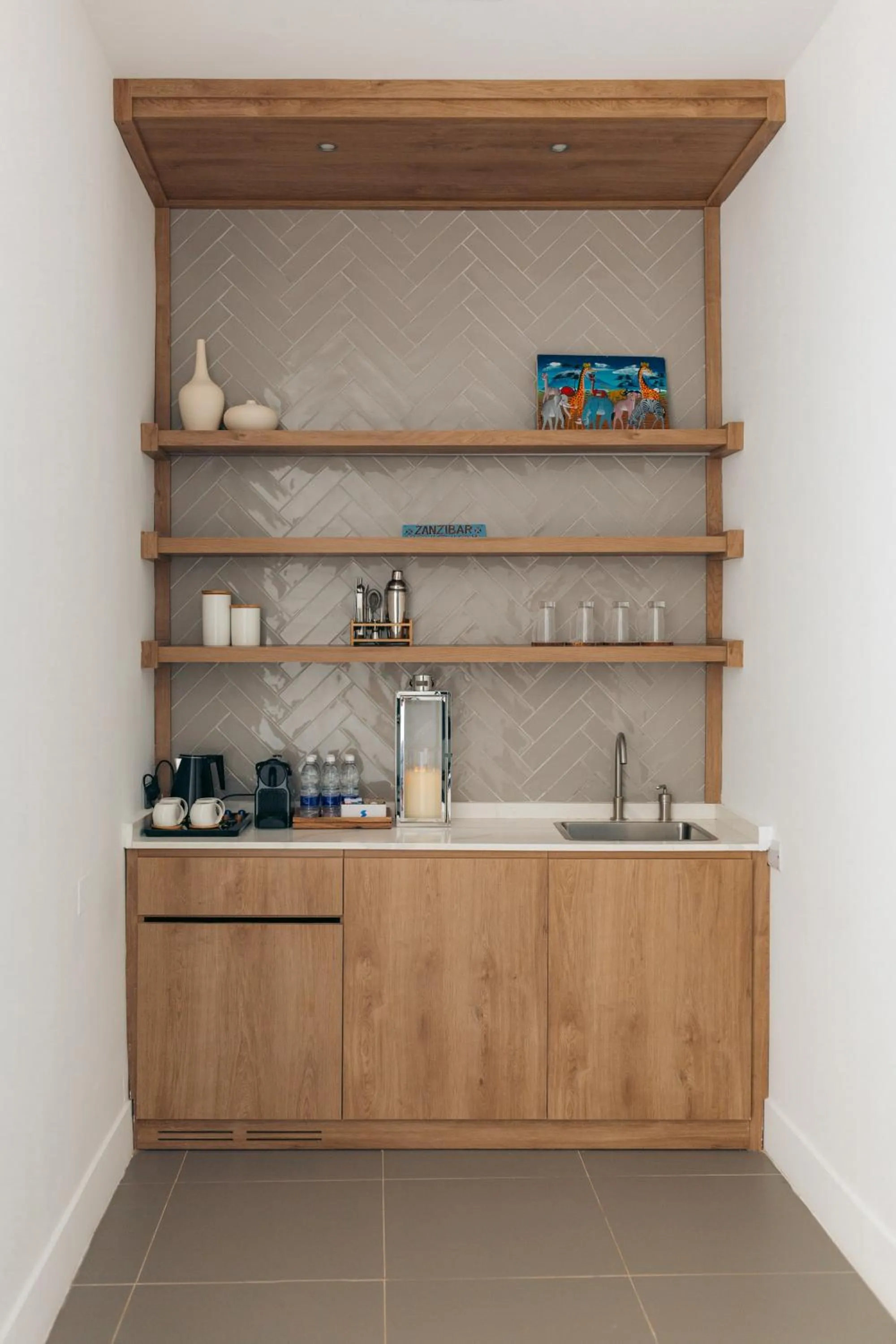 Kitchen or kitchenette in Safira Blu Luxury Resort & Villas