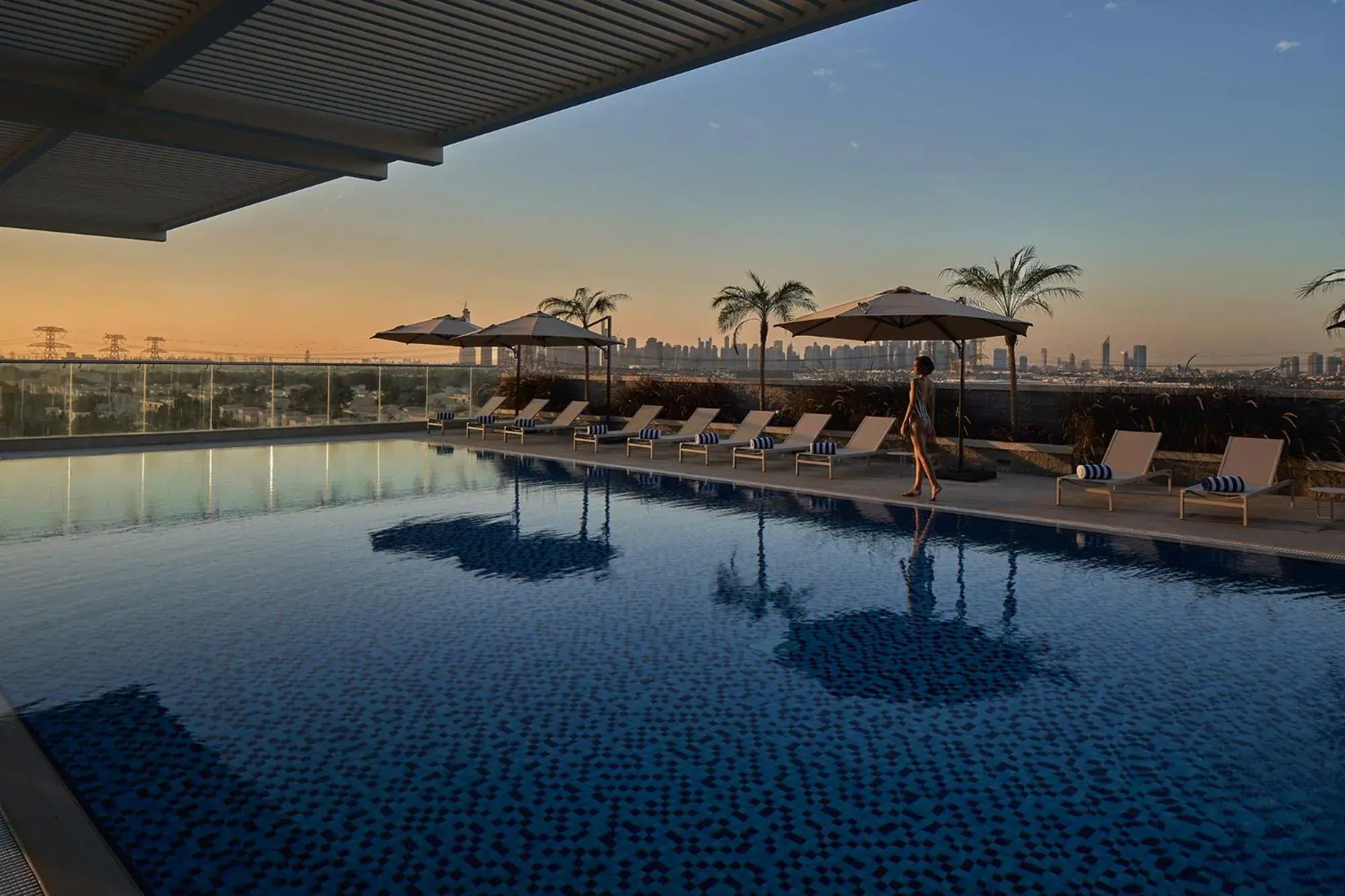 Swimming pool in Movenpick Jumeirah Village Triangle Swimming pool in Movenpick Jumeirah Village Triangle