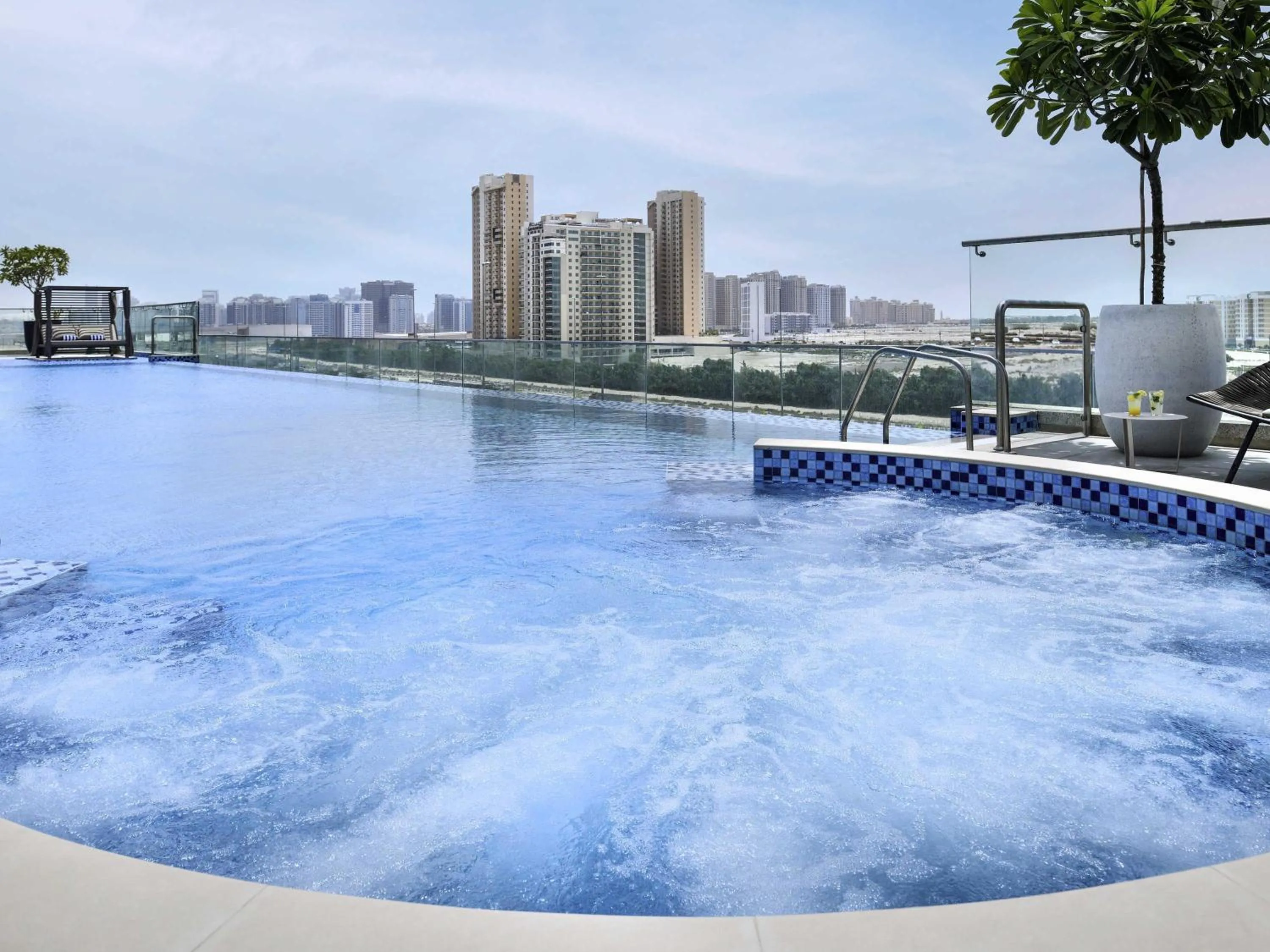 Pool view in Movenpick Jumeirah Village Triangle