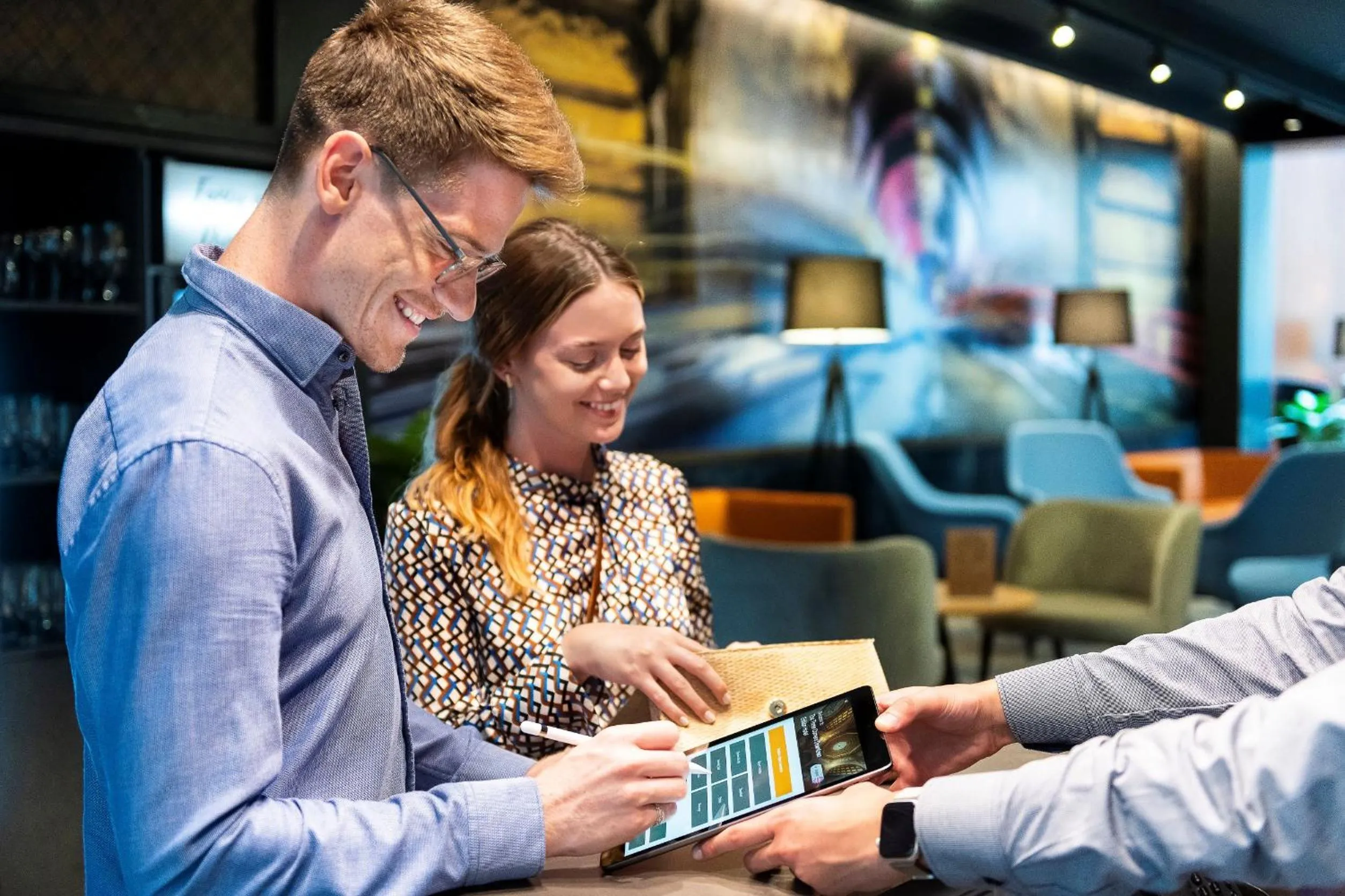 People in Three Corners Downtown Hotel