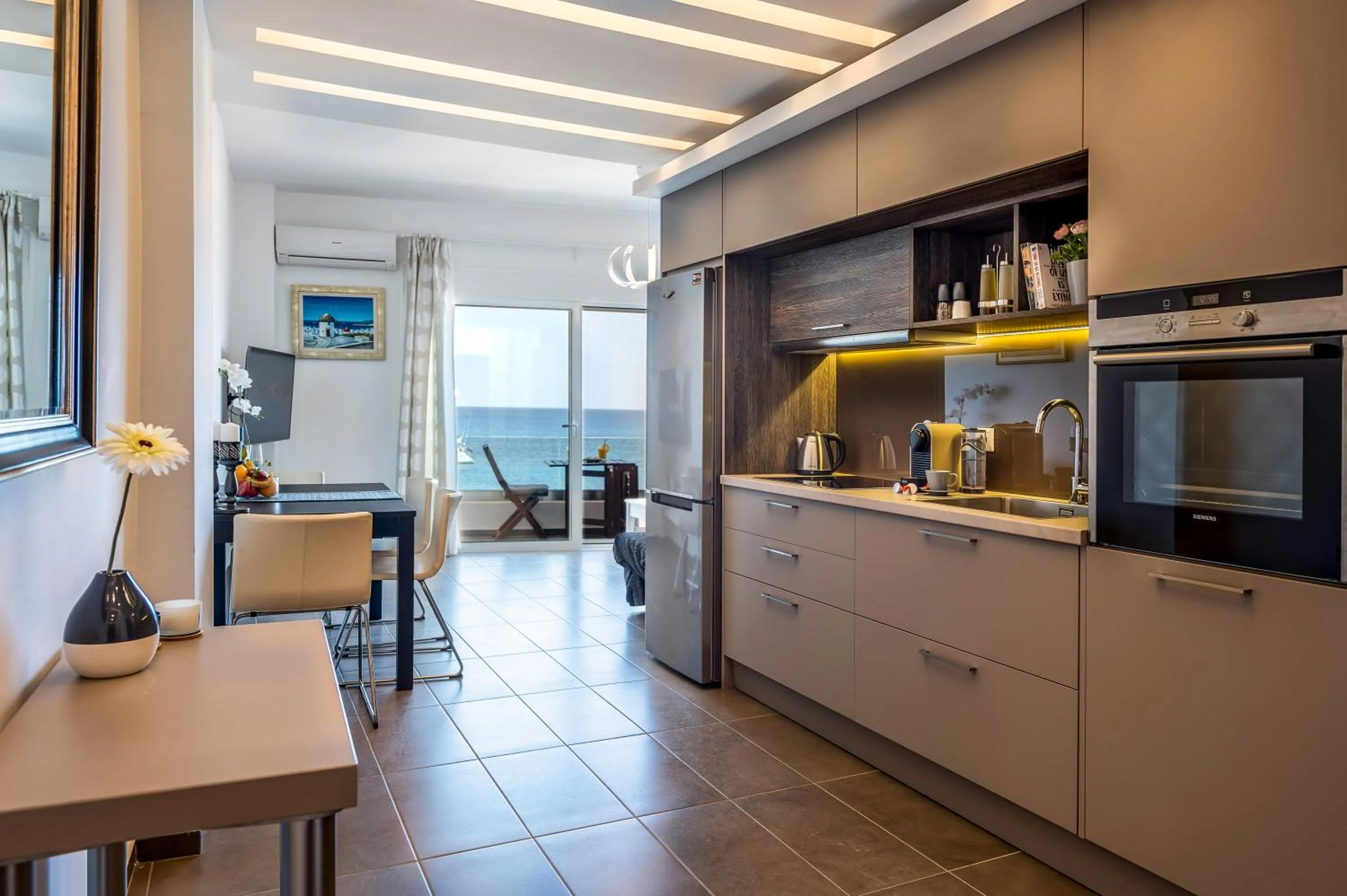 kitchen in Kyma Crete Beachfront
