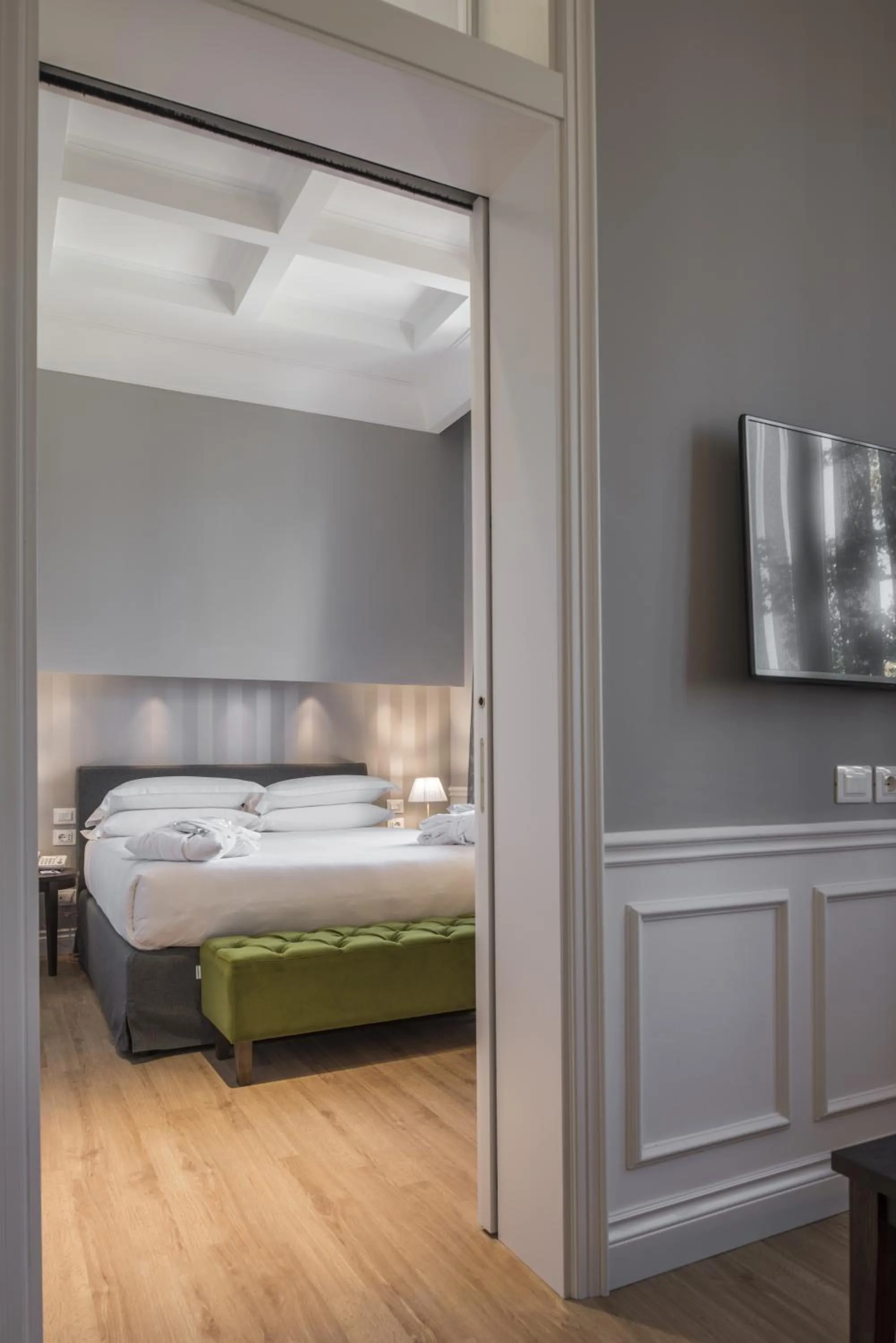 Bed in Palazzo Castri 1874 Spa & Garden