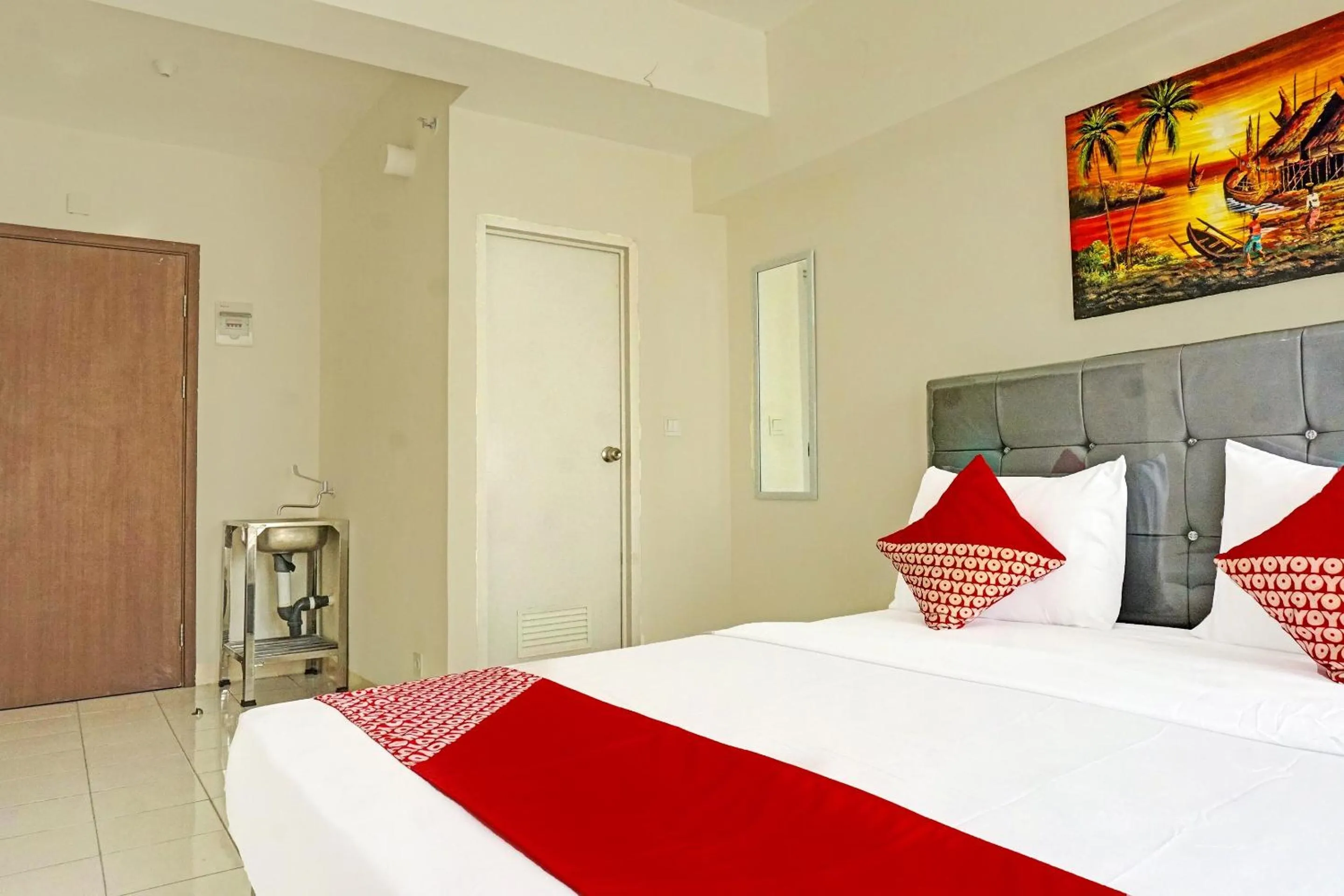 Bedroom, Bed in OYO 91217 Skyland @ Pgv Near Gunung Putri