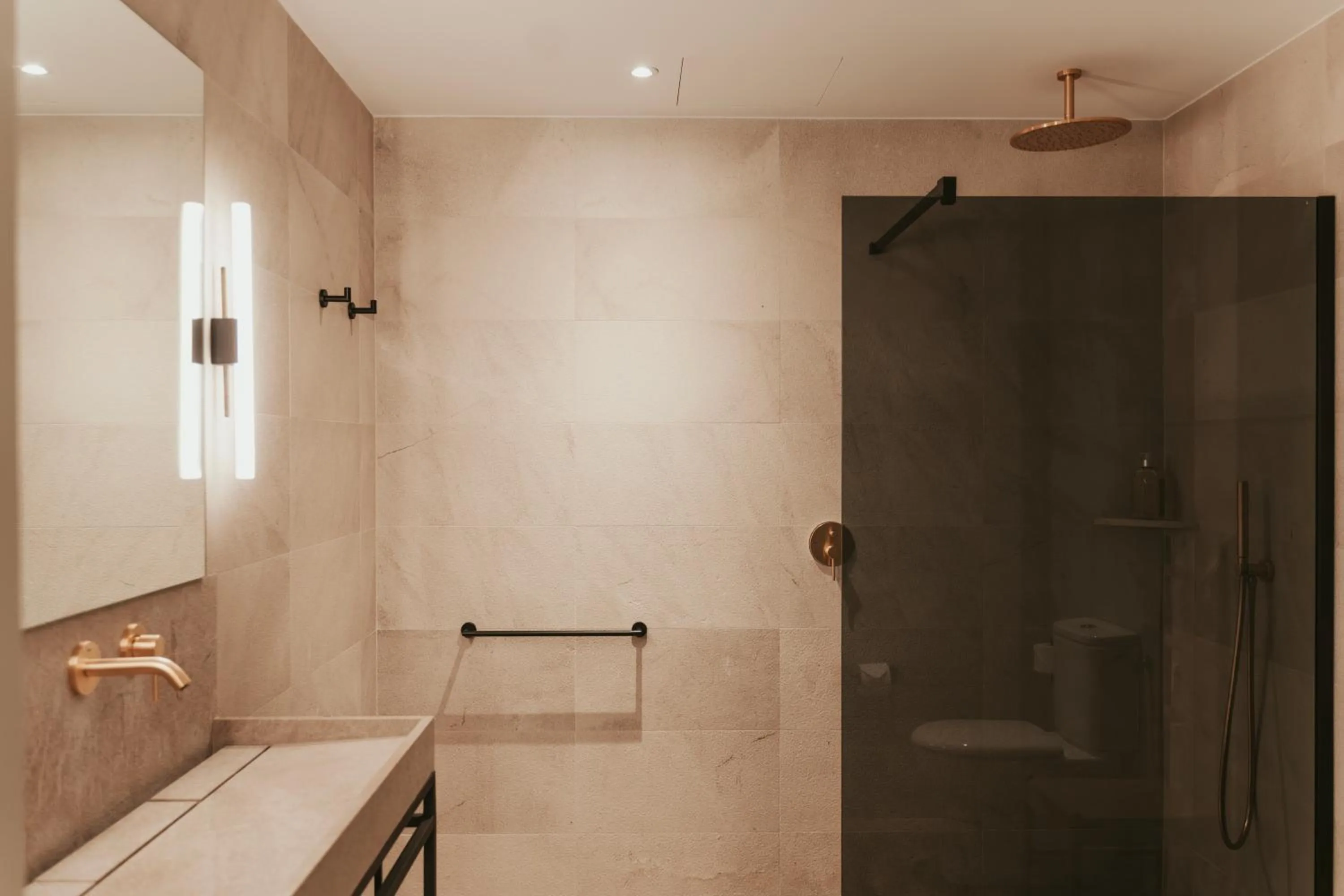Shower in Rondaia, a Winery & Fincahotel-Agroturismo in Tramuntana