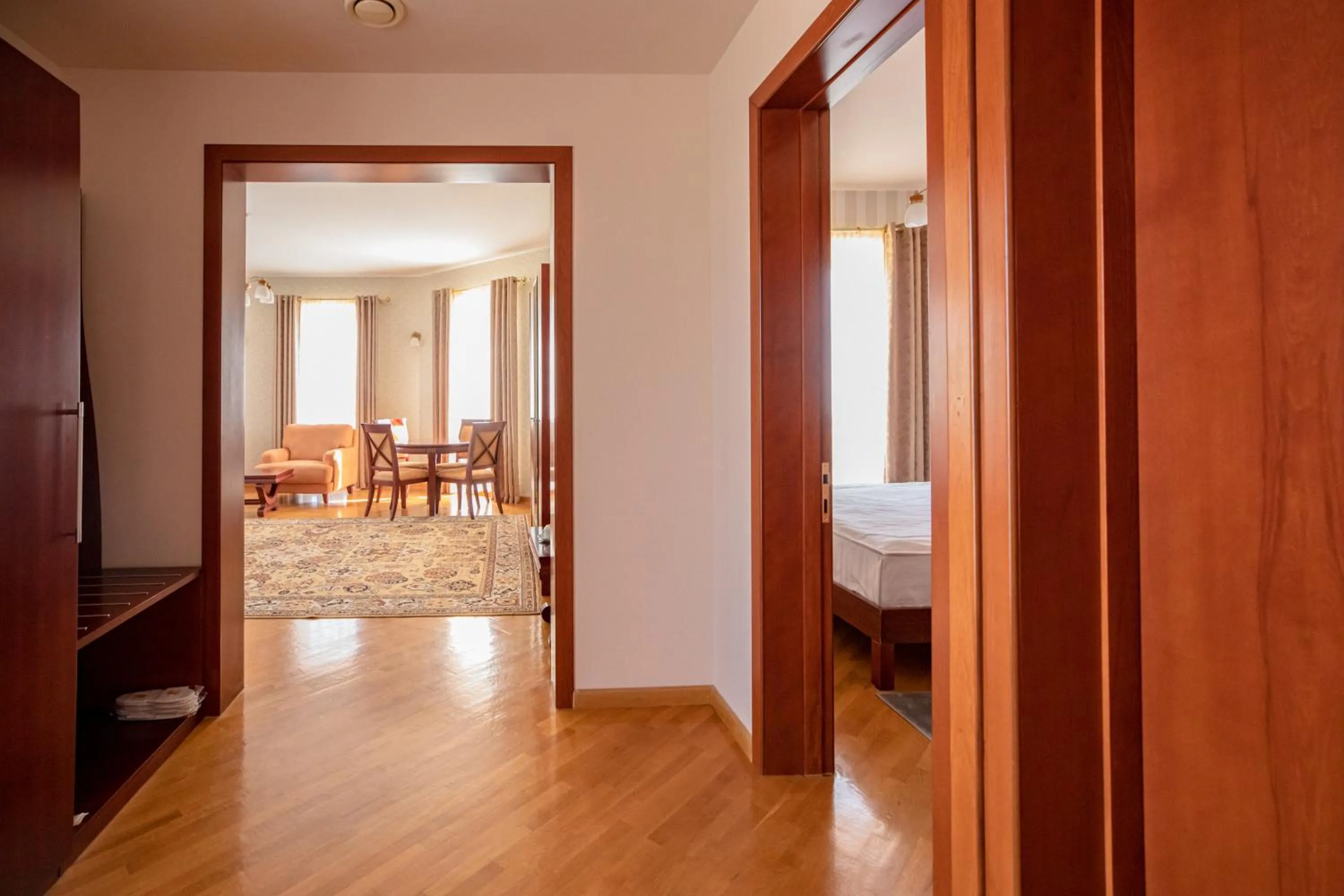 Communal lounge/ TV room, Bed in Latar Hotel Yerevan