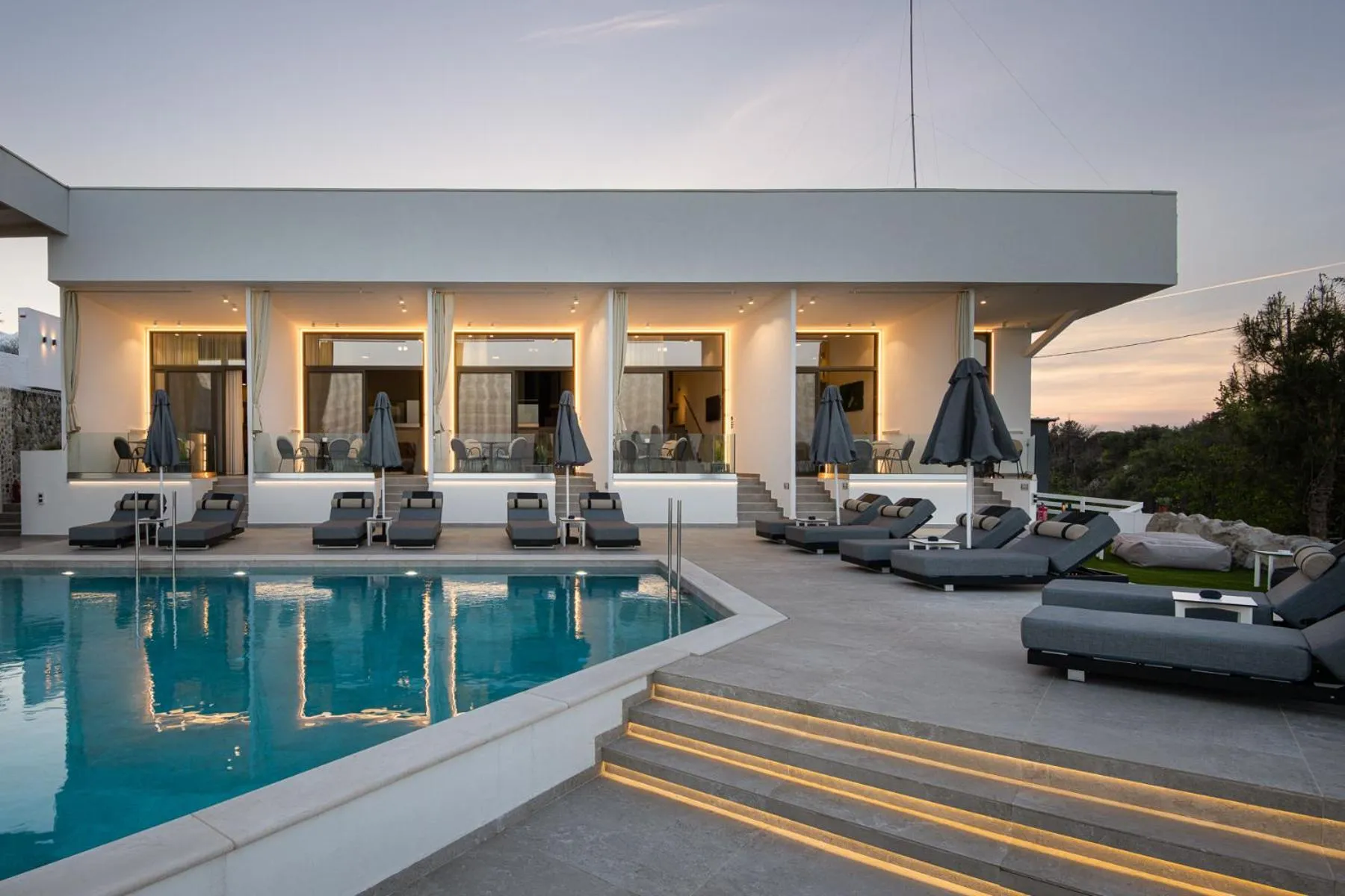 Swimming pool in Akrotiri Olympus Luxury Suites - Adults Only