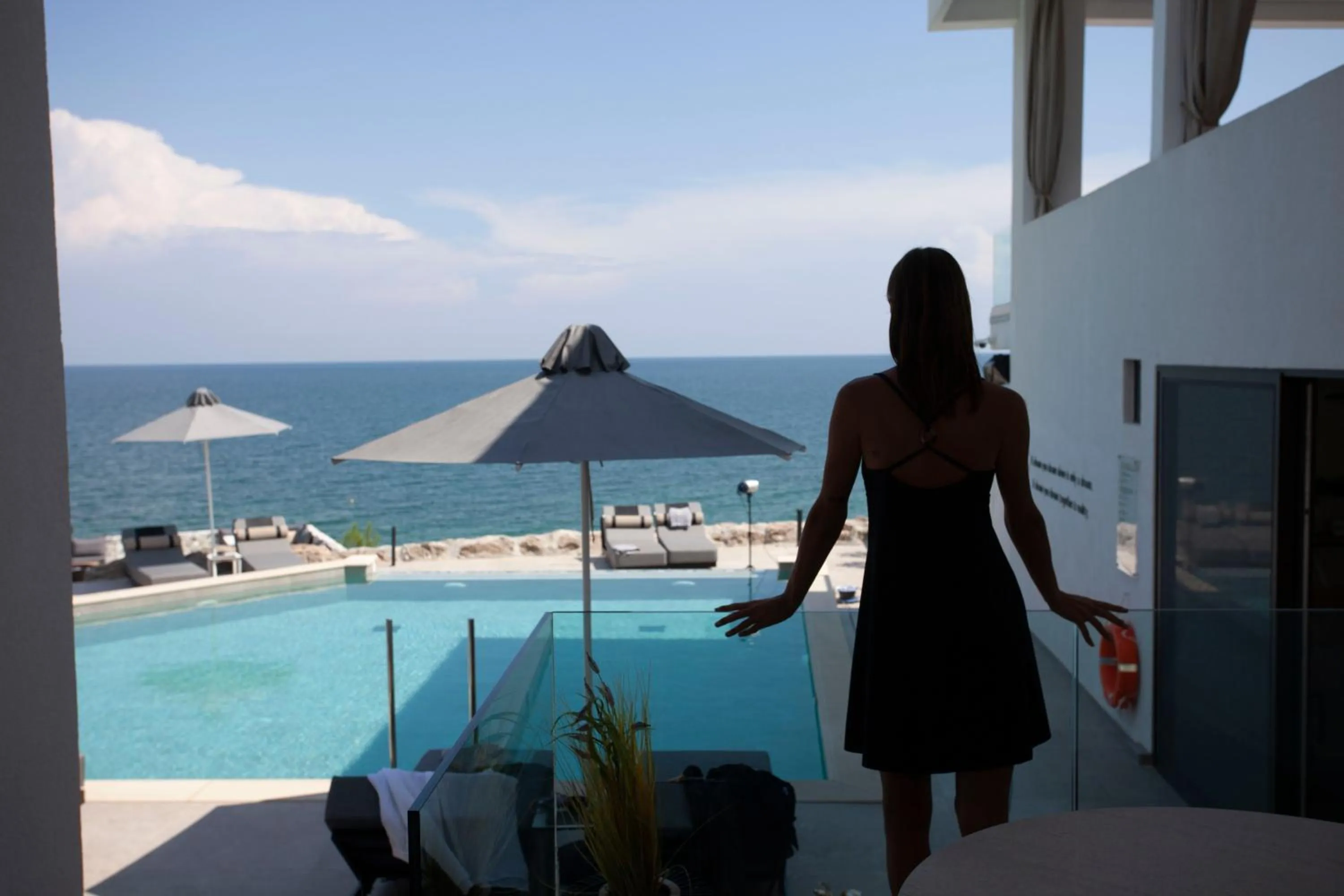 Balcony/Terrace in Akrotiri Olympus Luxury Suites - Adults Only