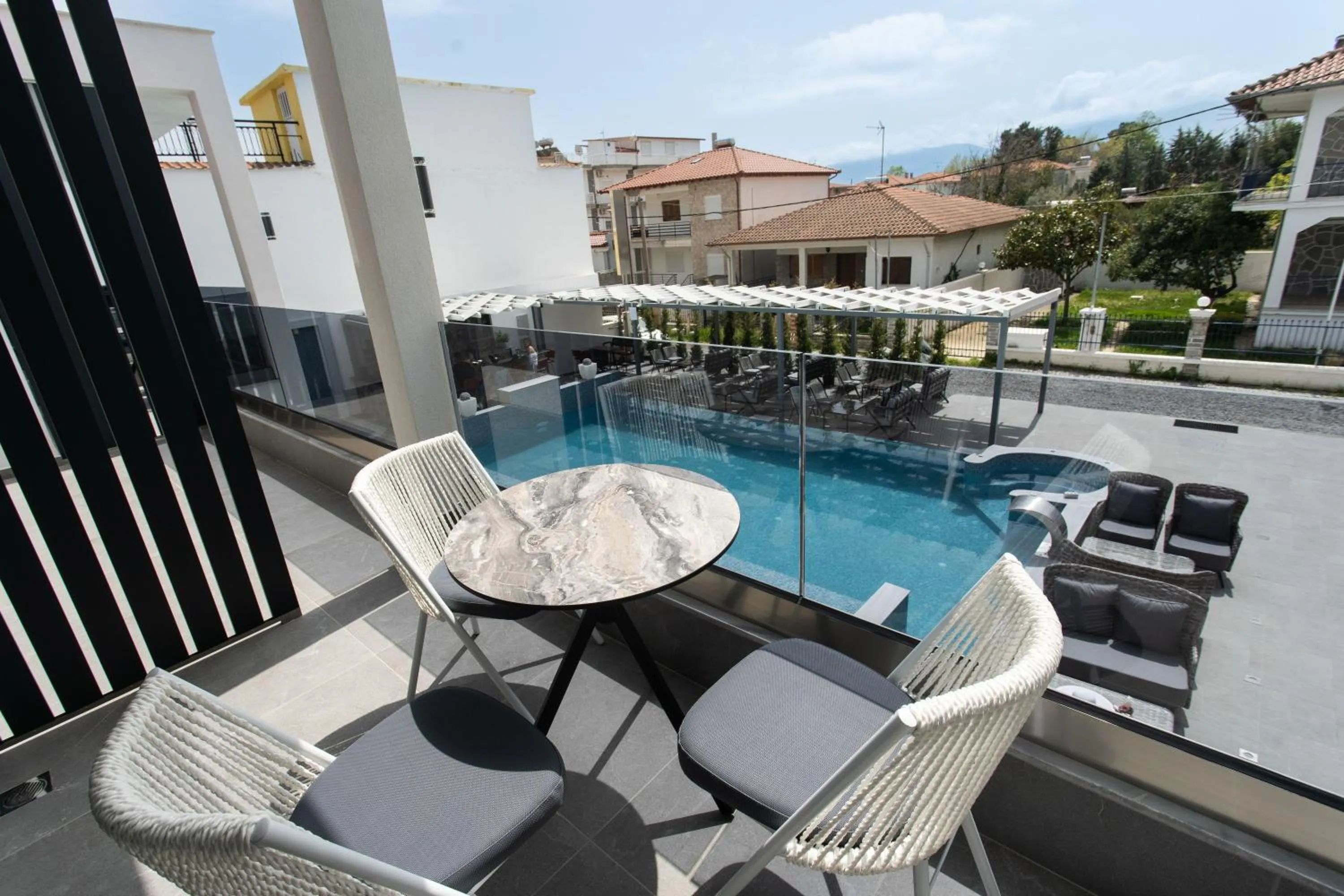 Balcony/Terrace in Aeonian Luxury Suites Asprovalta, Adults Only & Kids 12 Plus