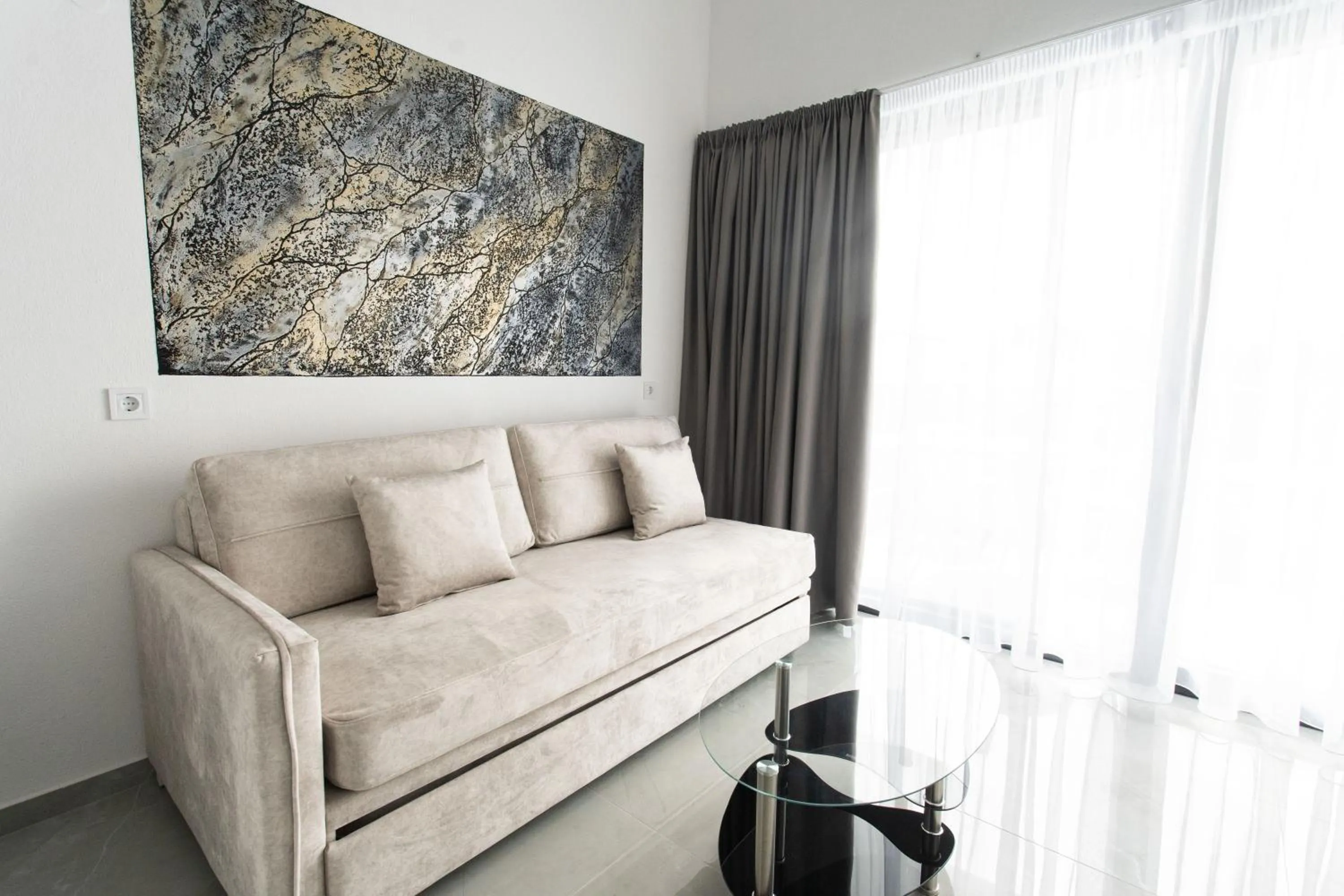 Living room in Aeonian Luxury Suites Asprovalta, Adults Only & Kids 12 Plus