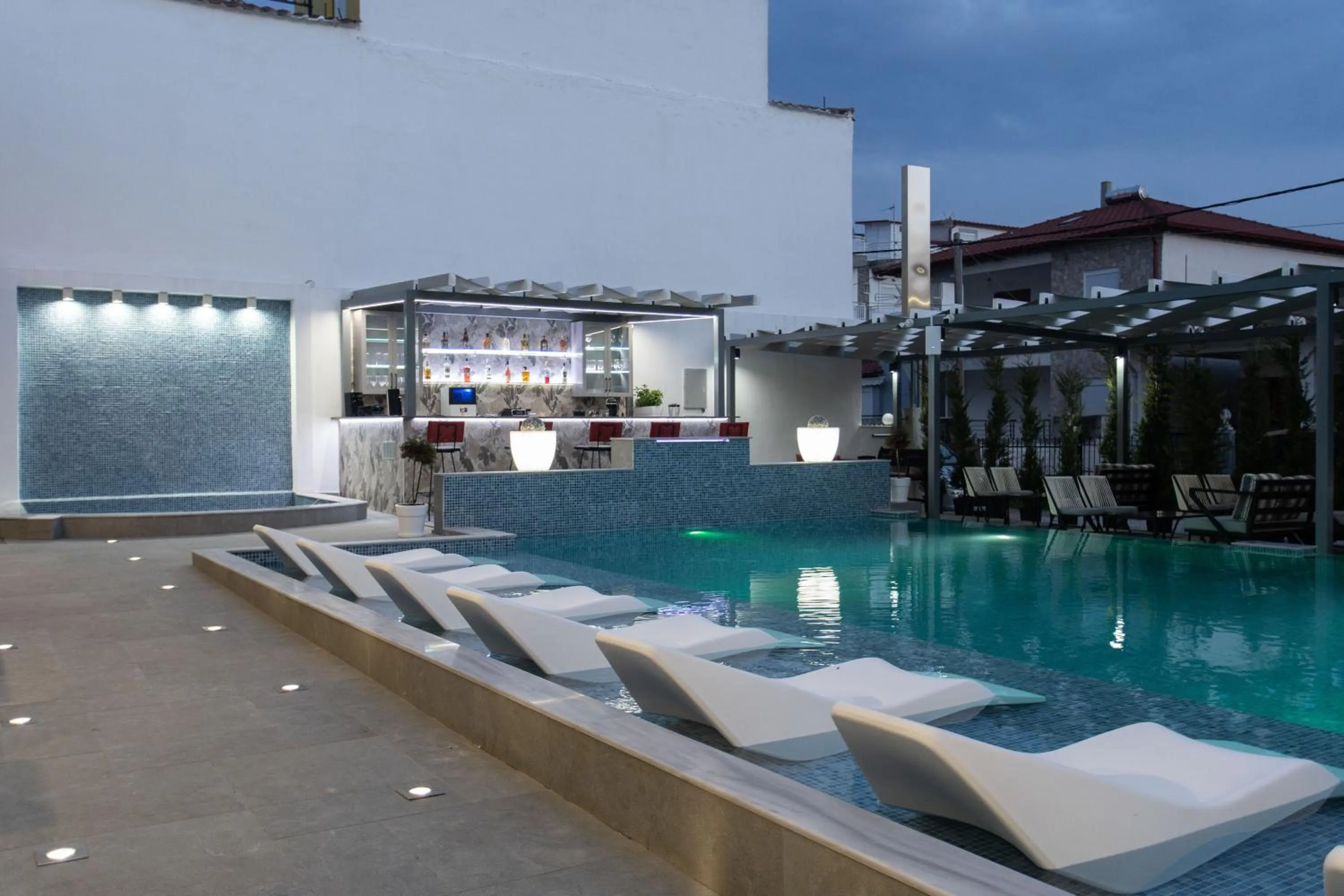 Lounge or bar in Aeonian Luxury Suites Asprovalta, Adults Only & Kids 12 Plus