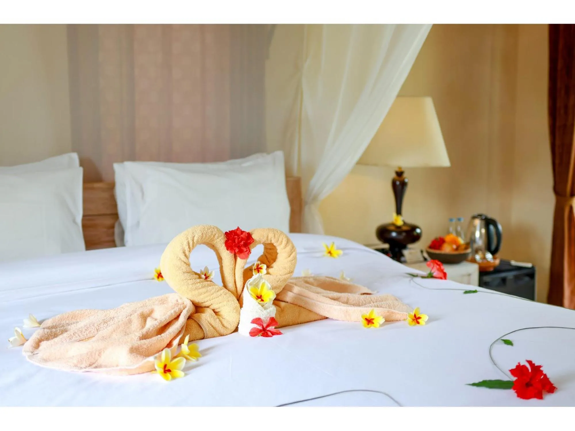 Bed in Gongwi Cottages Sidemen