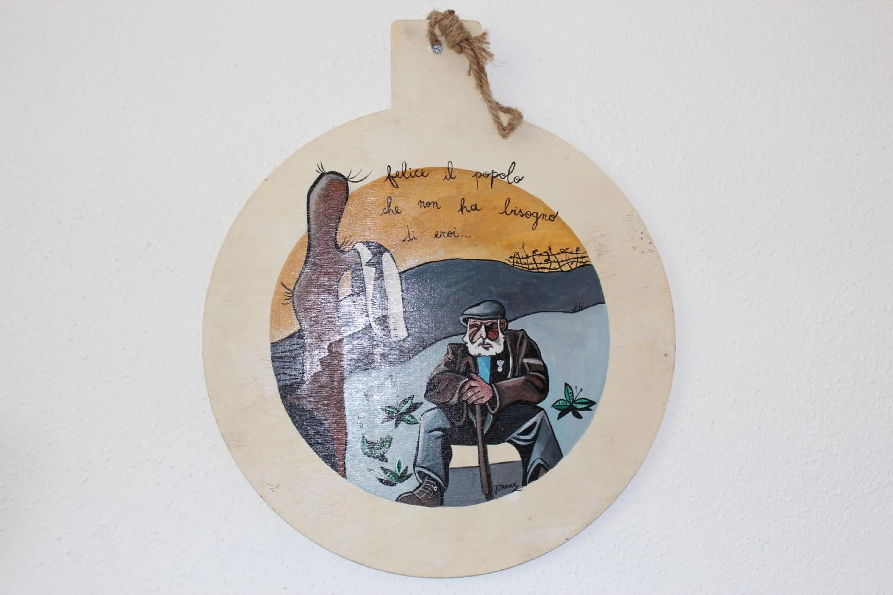 Decorative detail in bed and breakfast Murales Orgosolo