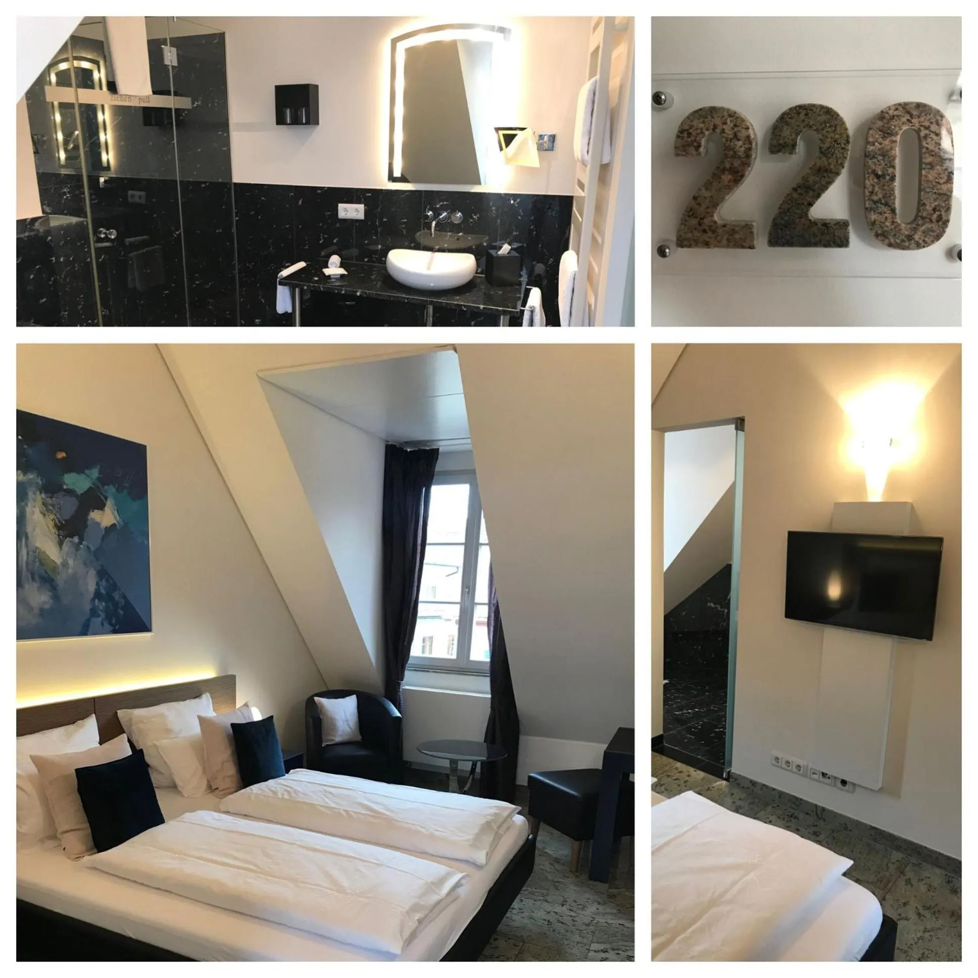 Bathroom, Bed in Kaiser Kulturhotel