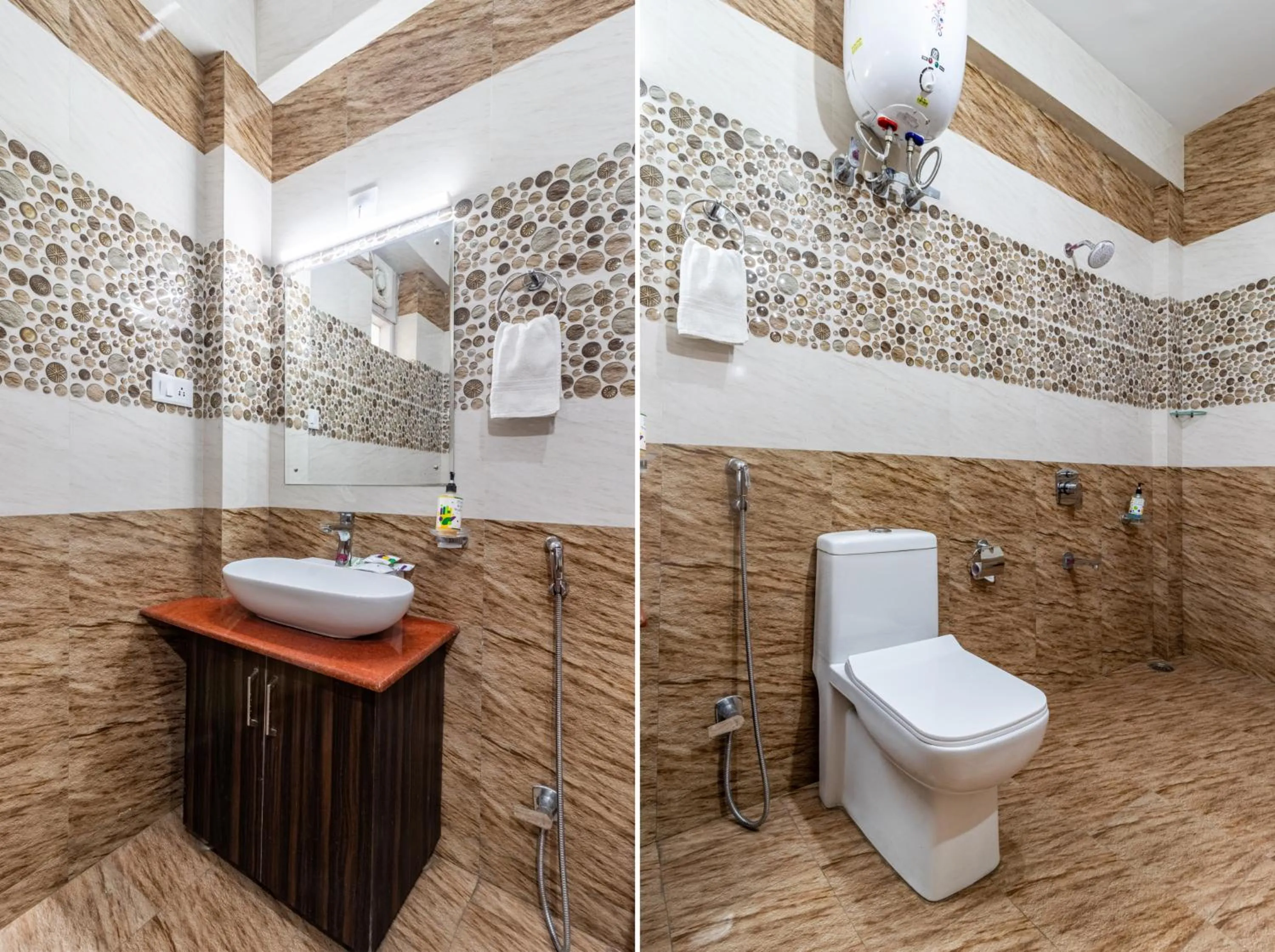 Bathroom in Treebo Srishti Vaikunth With Mountain View