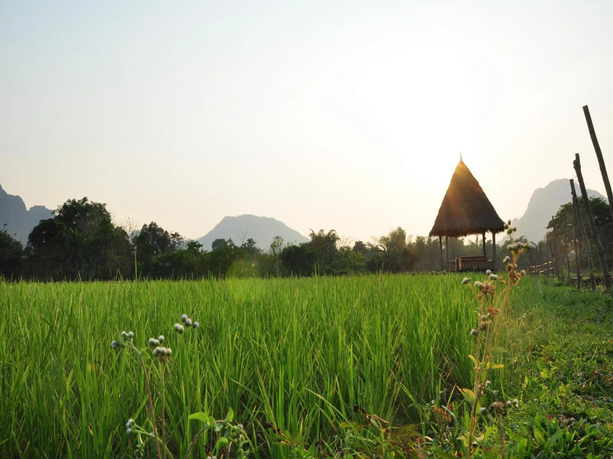 Natural landscape in ViengTara VangVieng Resort