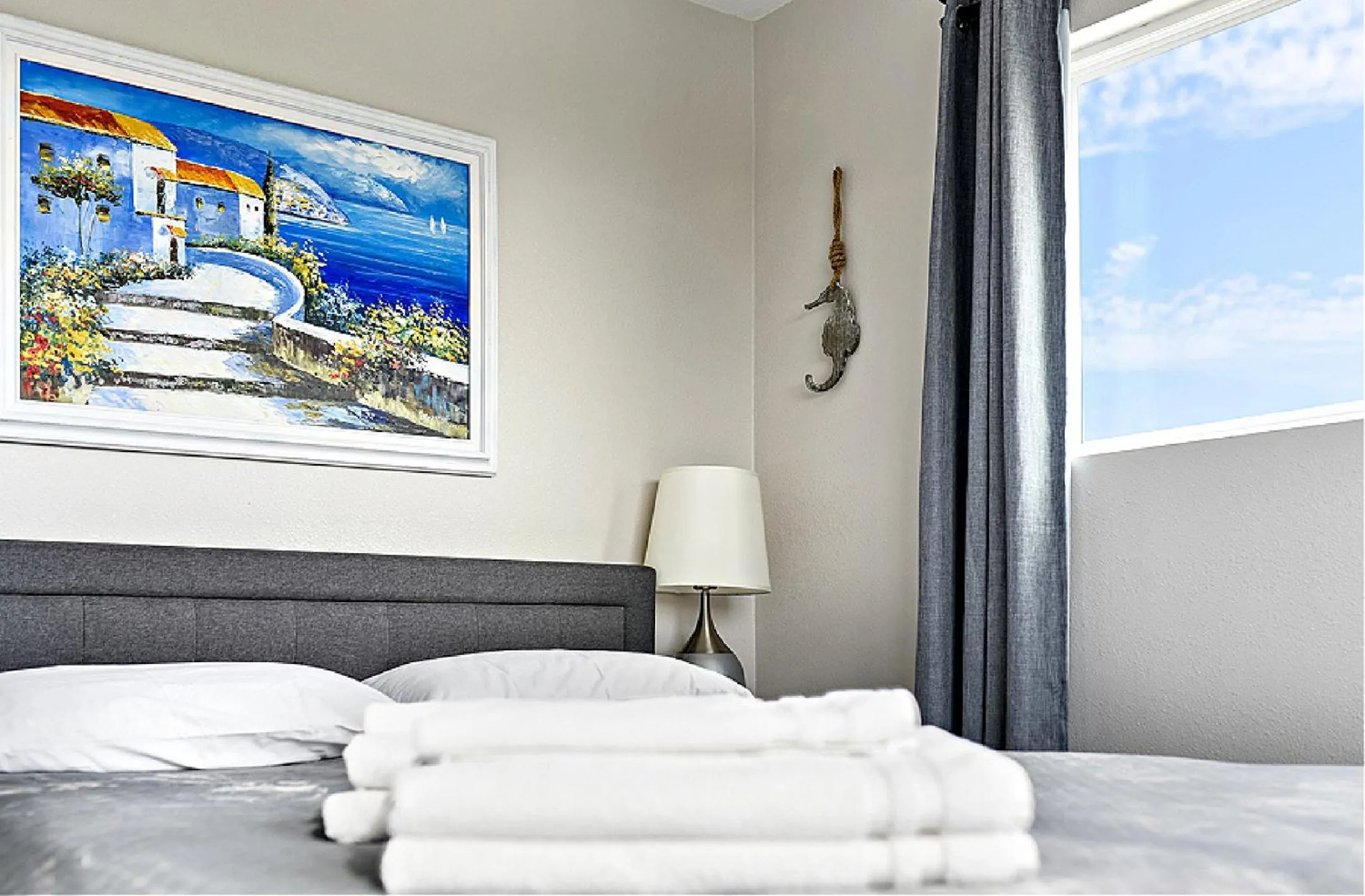 Bed in Bay Front Home with Spectacular Sunrise Views