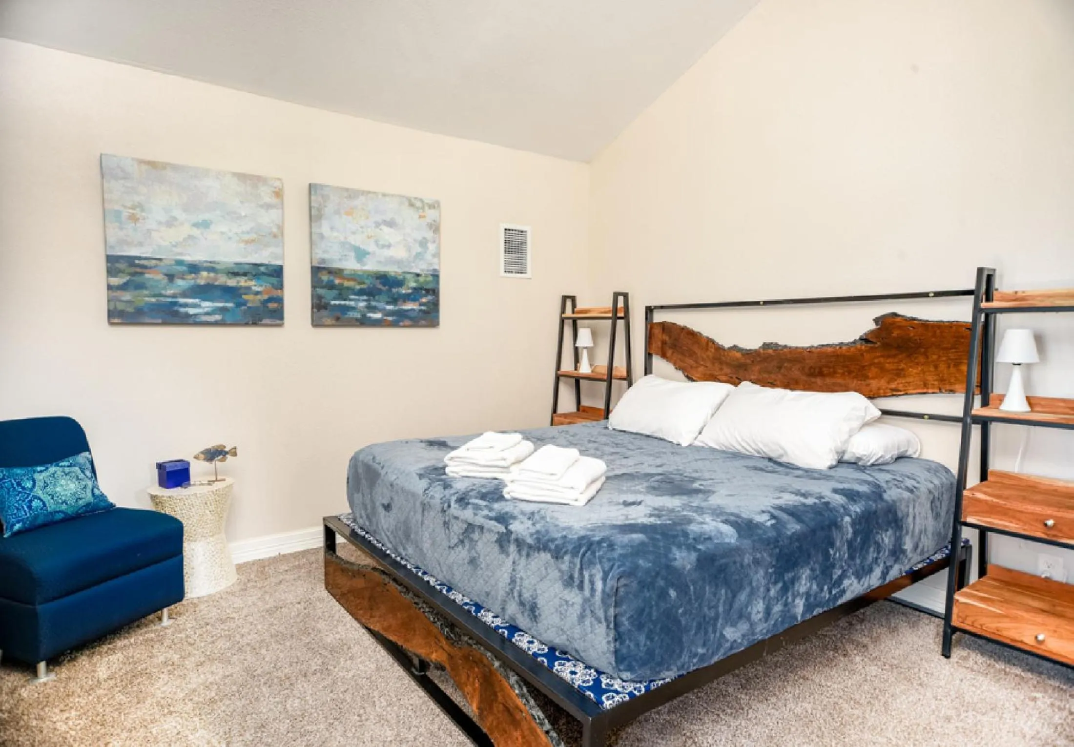 Decorative detail, Bed in Bay Front Home with Spectacular Sunrise Views