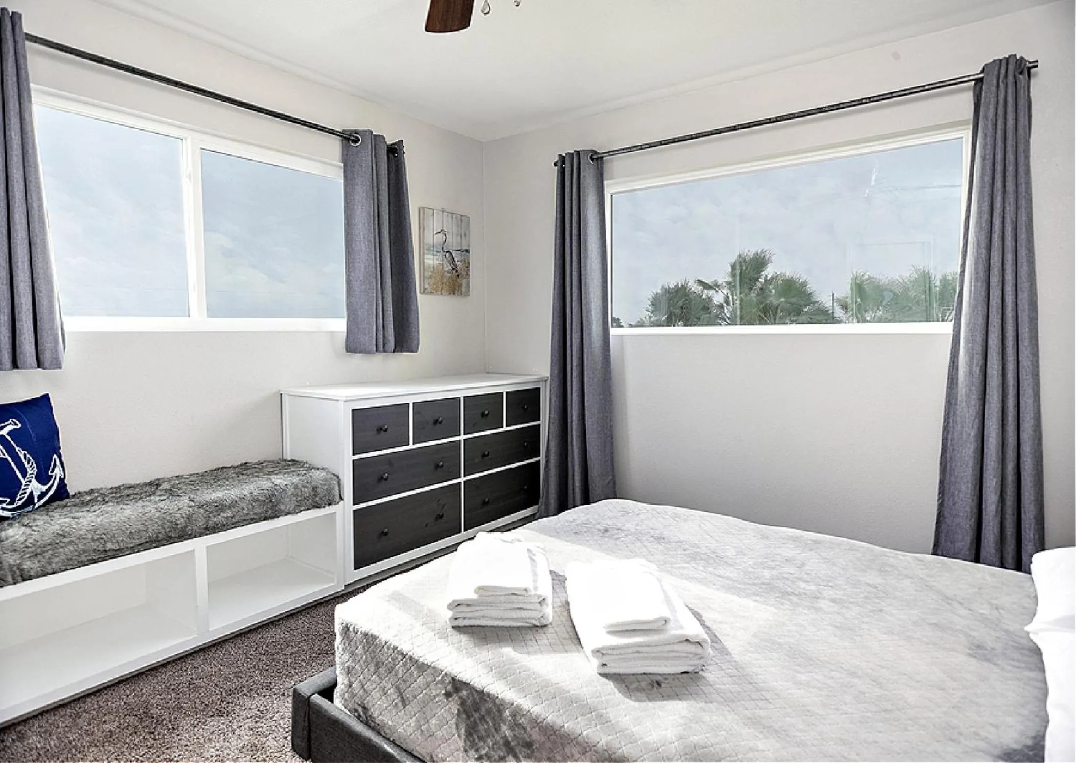 Bed in Bay Front Home with Spectacular Sunrise Views